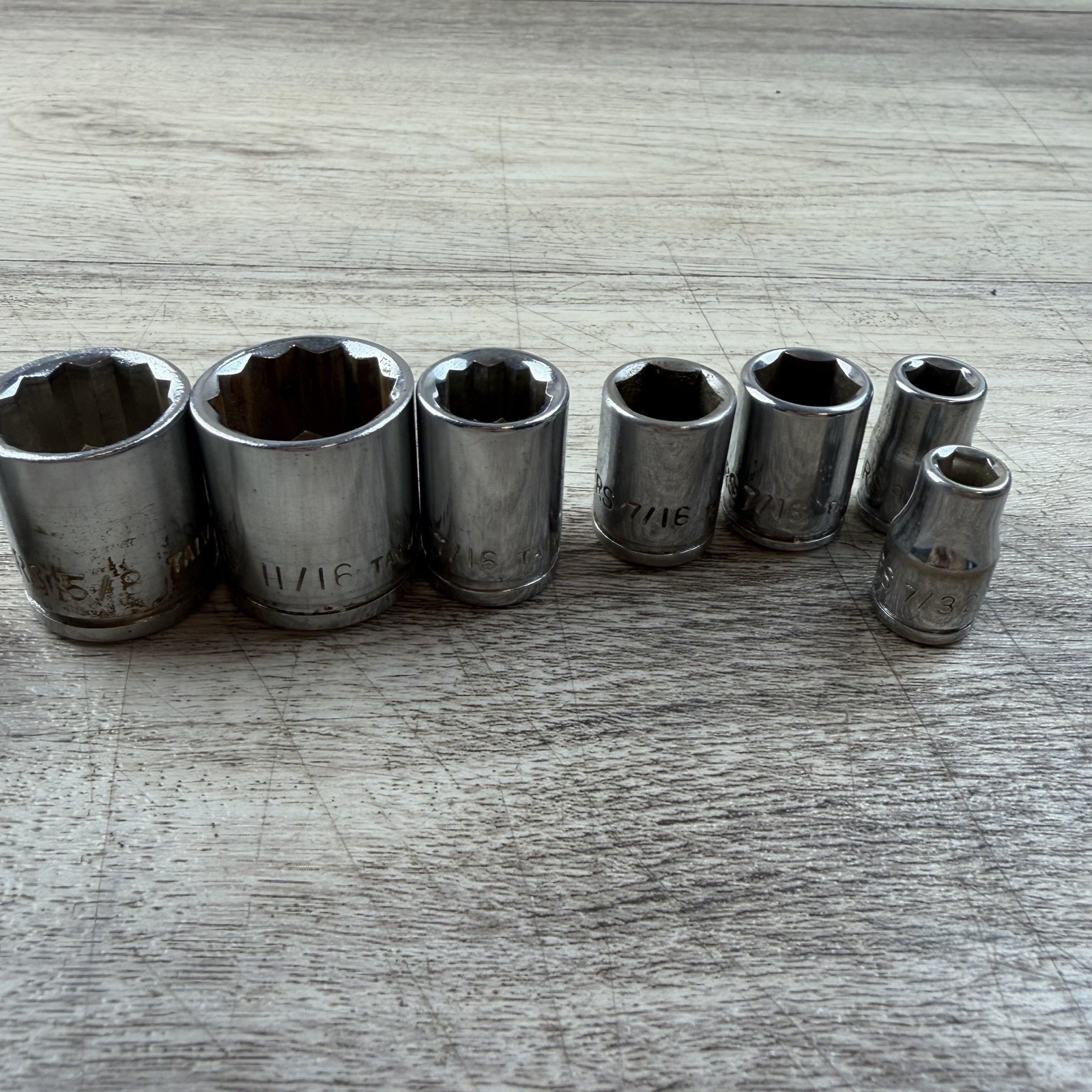 34 Lot Socket SAE Multiple Drives Sizes Brands – SK, Sears, Husky, Crescent