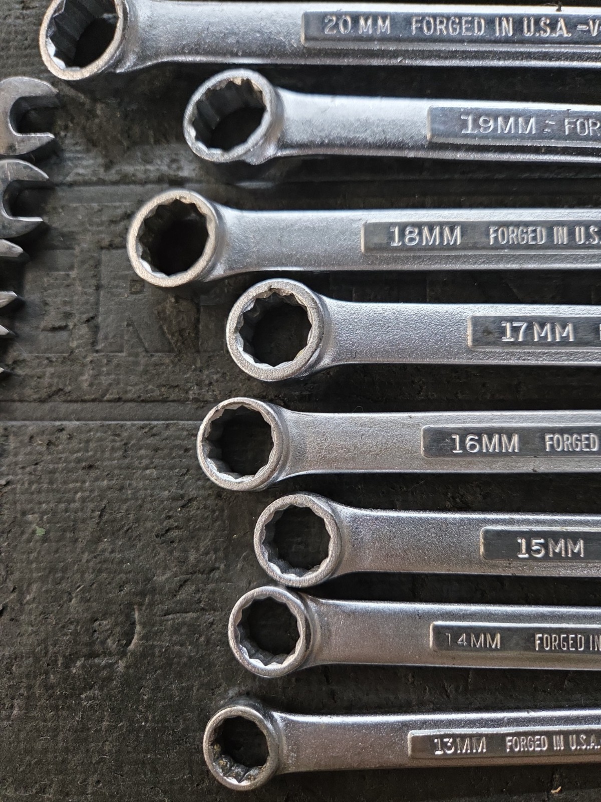 Vintage Craftsman USA 20 Pc Metric Combo Wrench Set V, VV 6-24 , 27mm.
