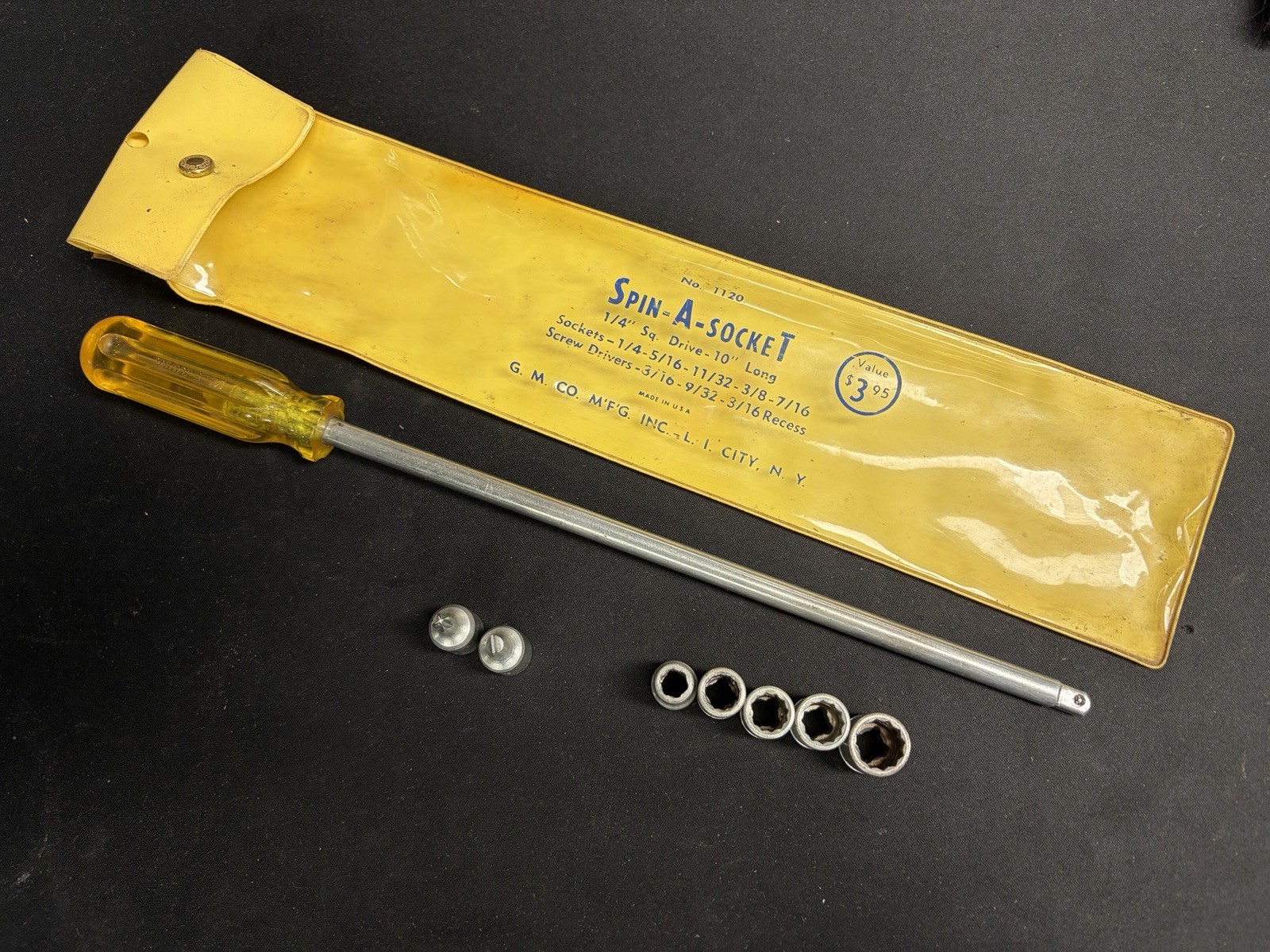 Spin-a-socket 1120, 10” Long Spinner & Socket/ Driver Set