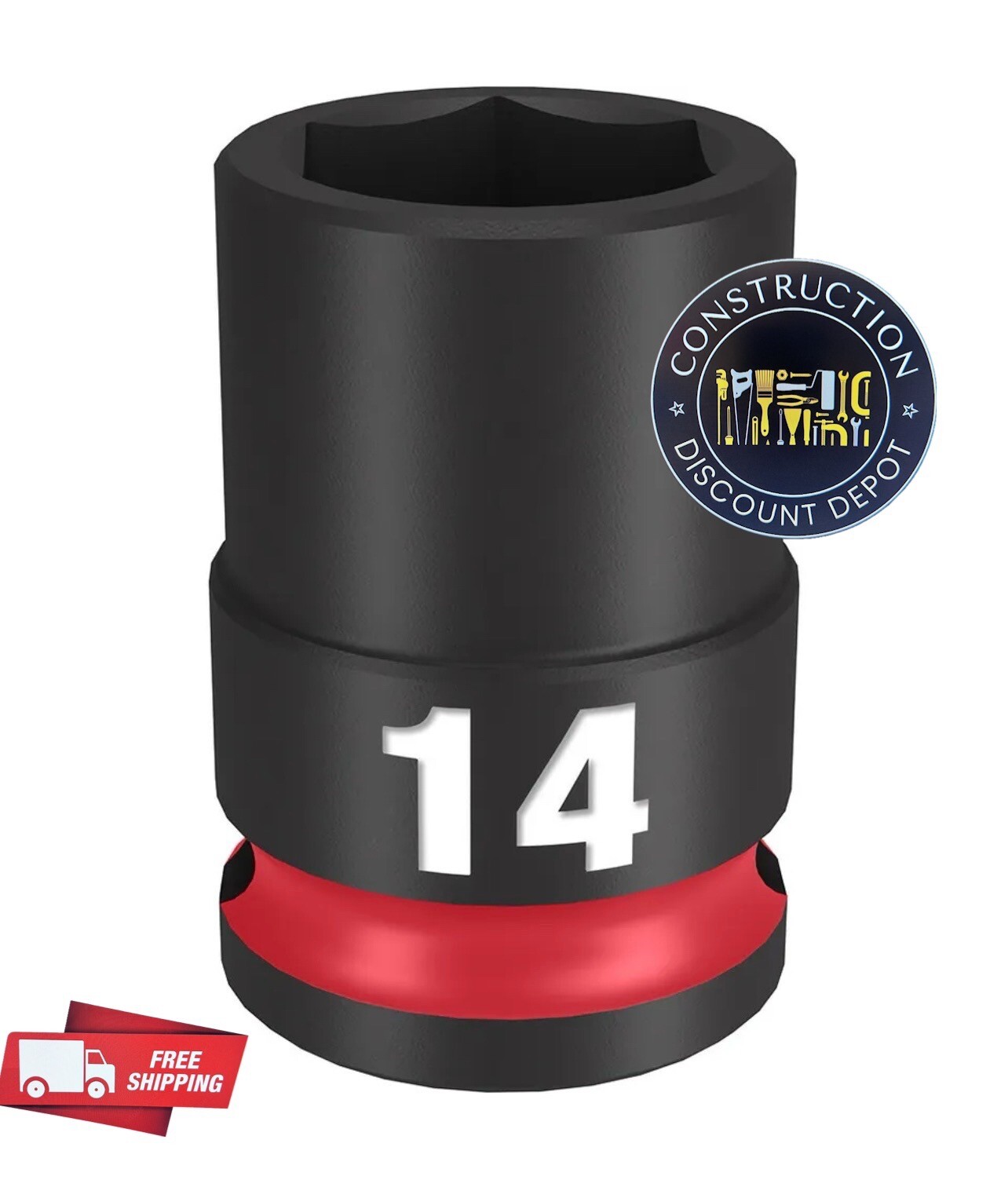 Milwaukee 49-66-6138 SHOCKWAVE Impact Duty 3/8 Drive 14mm Shallow 6 Point Socket