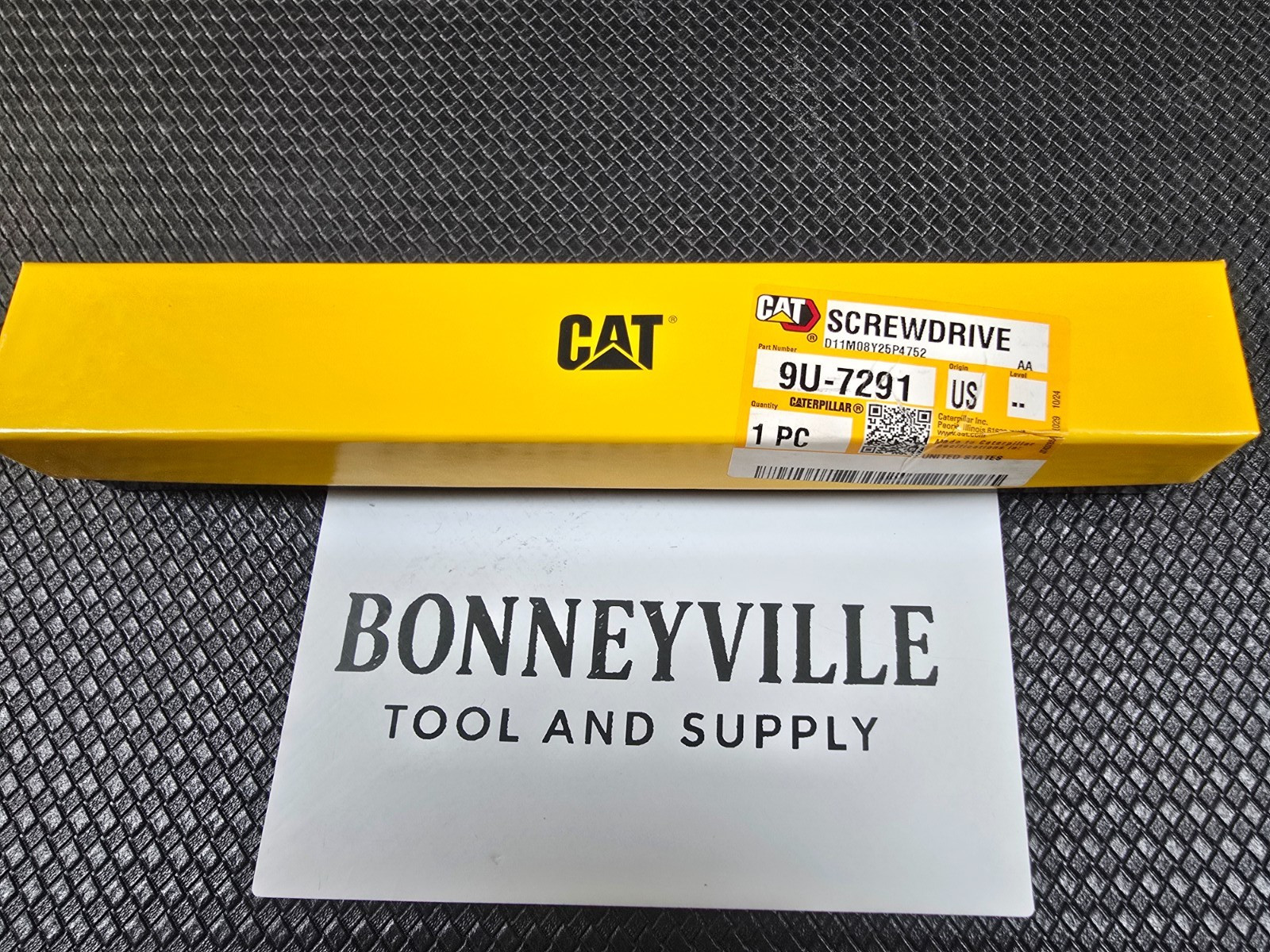 CAT Caterpillar 9U-7291 Ratcheting Screwdriver, Bit Holder & 5 Bits By Snap On