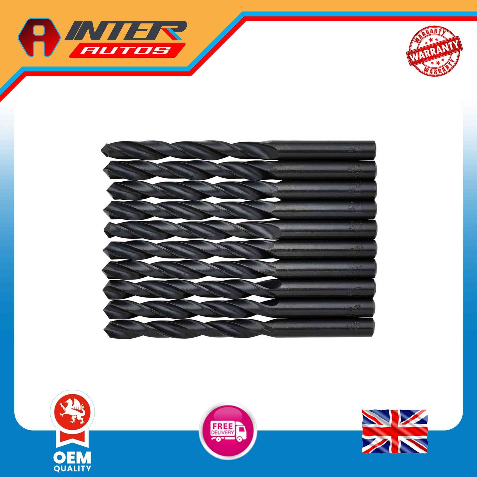 Draper Expert HSS Drill Bit, 8.5 x 220mm (Pack of 10) 38814
