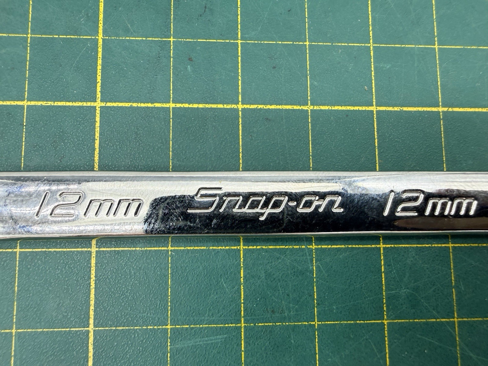Snap-on Tools OEXM12B 12mm Metric 12pt SHORT Chrome Combination Wrench USA NEW