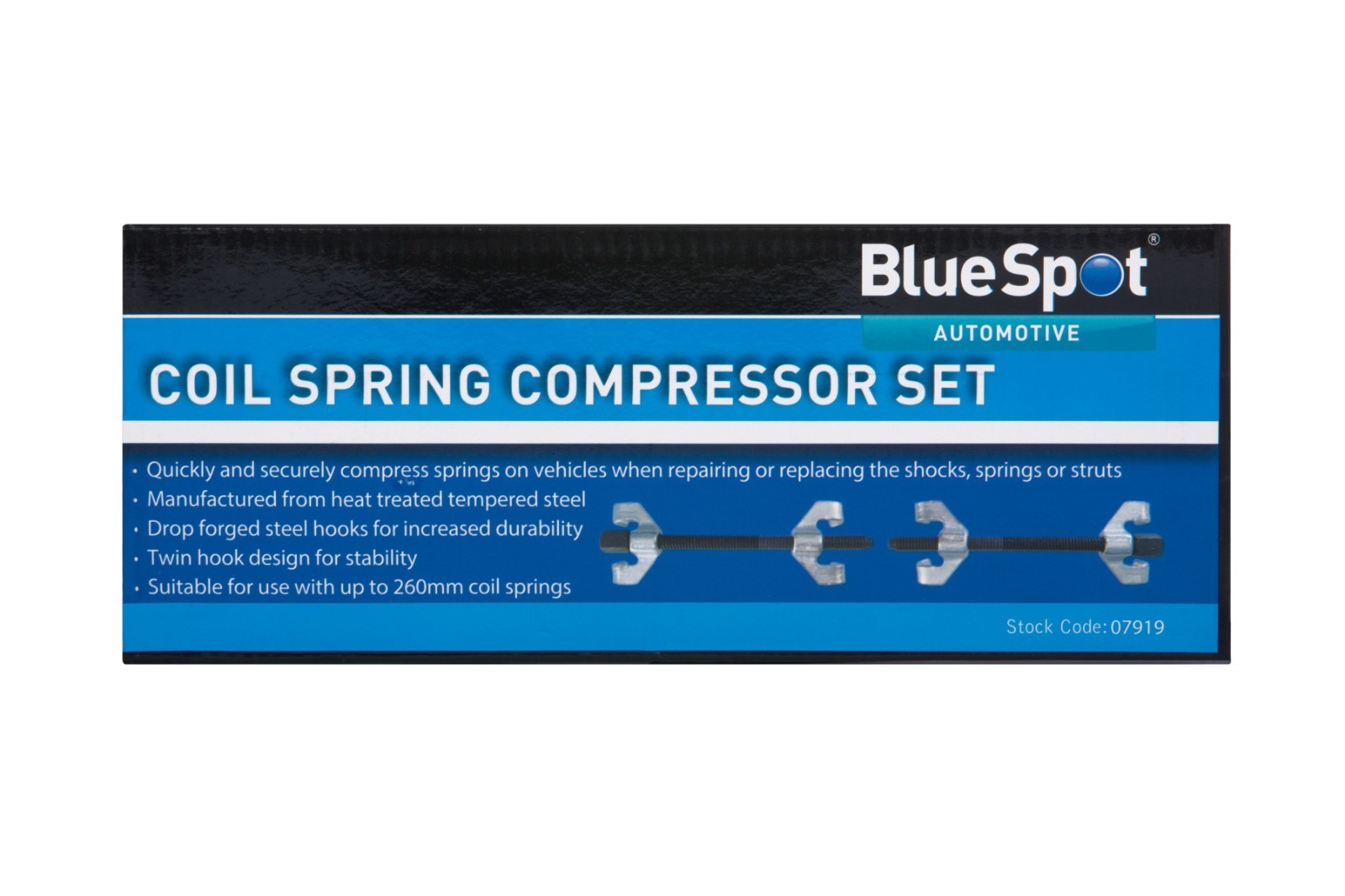 BlueSpot 2pc Coil Spring Compressor Clamps Heavy Duty Suspension Clamp Tool 7919