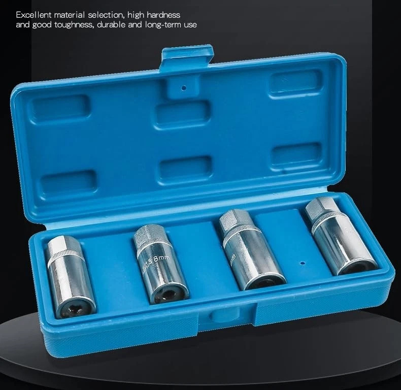 4pc Socket Stud Screw Extractor Remover Installer 6 , 8,10,12mm w/Roller Bearing