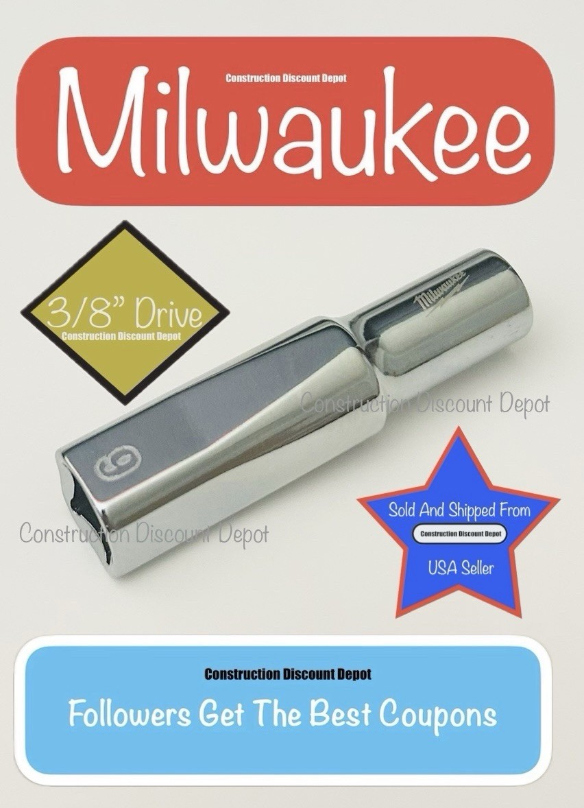 Milwaukee 45-34-9093 3/8″ Drive 9mm Metric 6 Point Deep Socket 9 mm