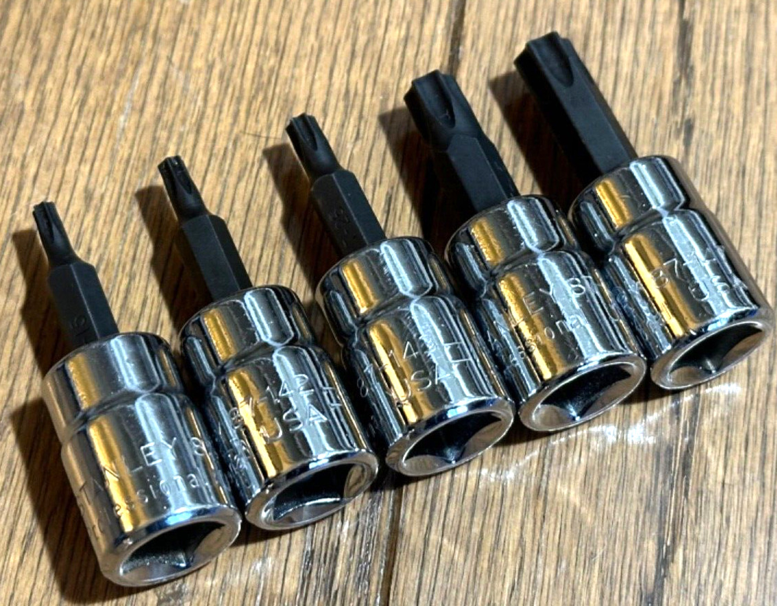 🇺🇸 Stanley Professional Tools TORX T15-T50 Socket 3/8″ Set Bit Driver Star Lot