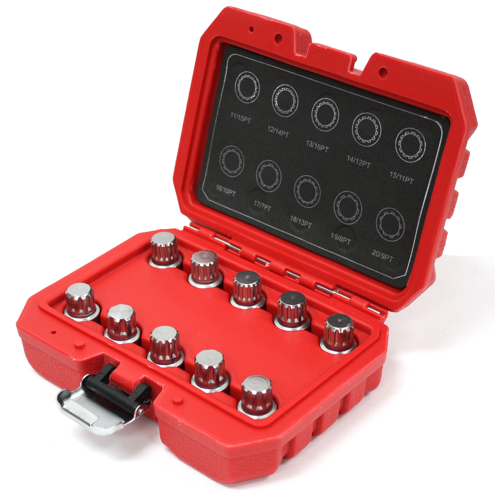 10pcs Master Locking Wheel Nut Key Set Anti-Theft Splined Lug Nut Socket for BMW
