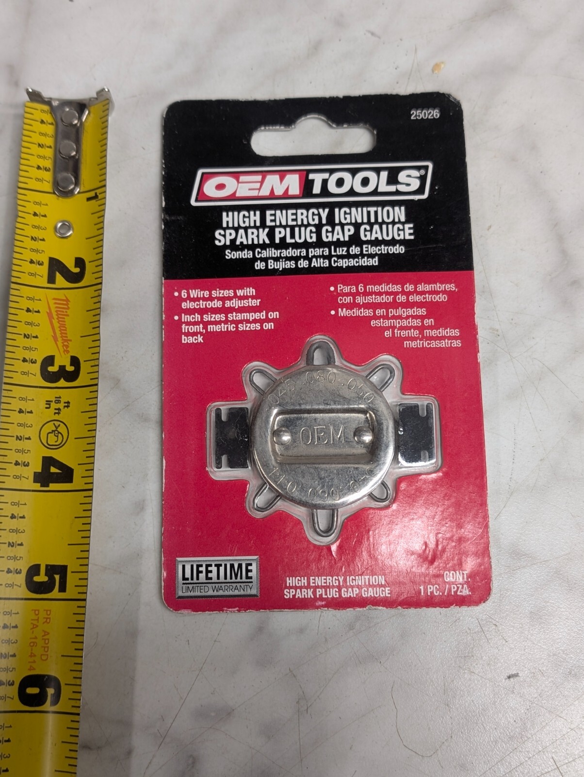 OEM Tools Spark Plug Gap Gauge 0.040″-0.080″ Part #25026 HIGH ENERGY IGNITION