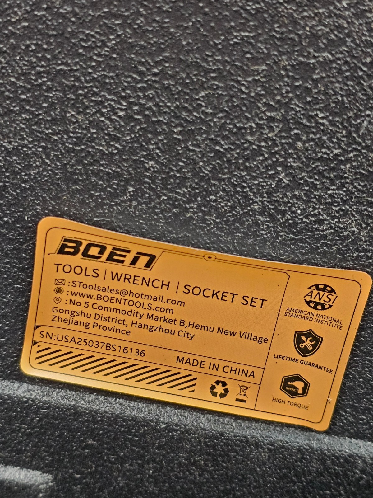 34-Piece BOEN 1/2″ Drive Deep Impact Socket Assembly – MISSING PIECE