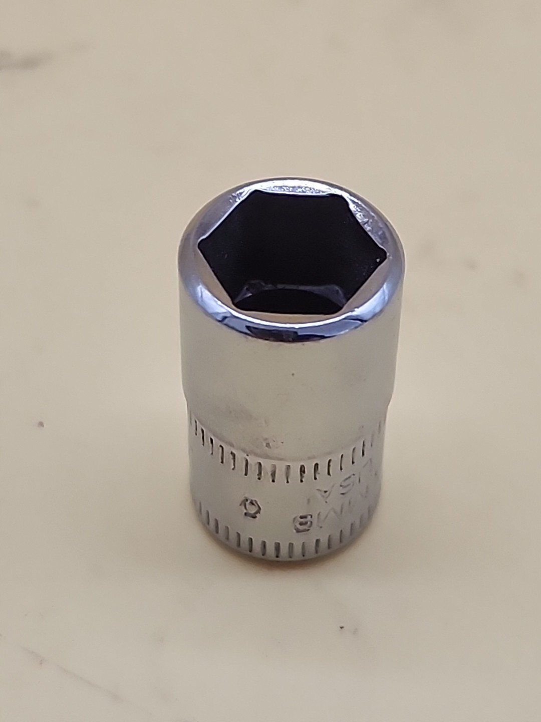 Snap-on TMM9 9mm 6pt 1/4″ Drive Shallow Chrome Socket Metric USA