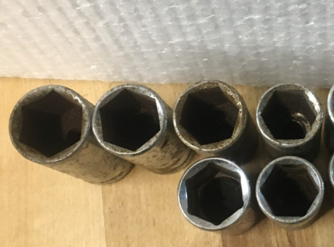 Lot Of 15 MM BENCHTOP, GEAR WRENCK, GREAT NECK, & OTHER Deep Sockets 3/8″ Drive