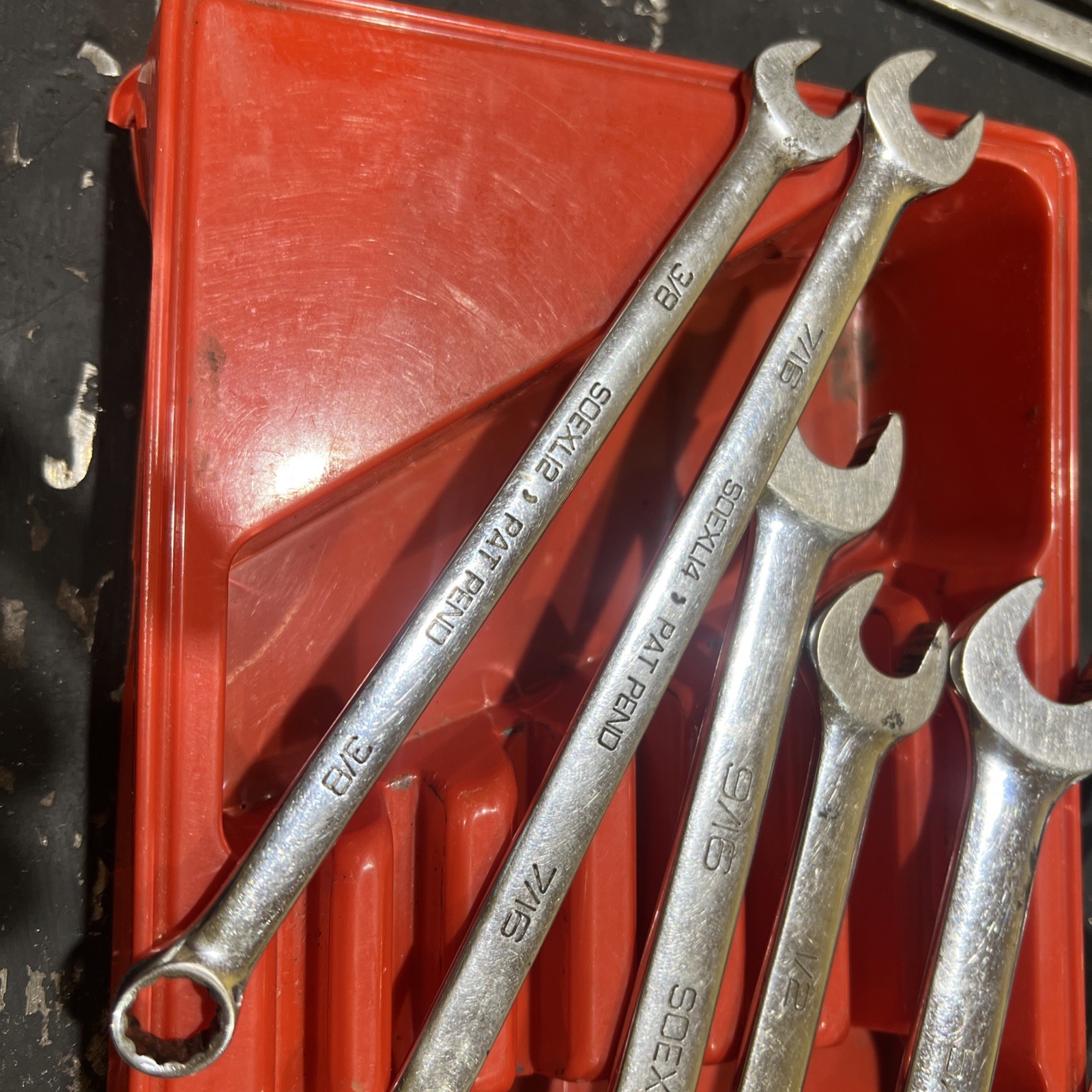 Snap-on SOEXL707 12-Point SAE Flank Drive® Plus Long Combination Wrench Set