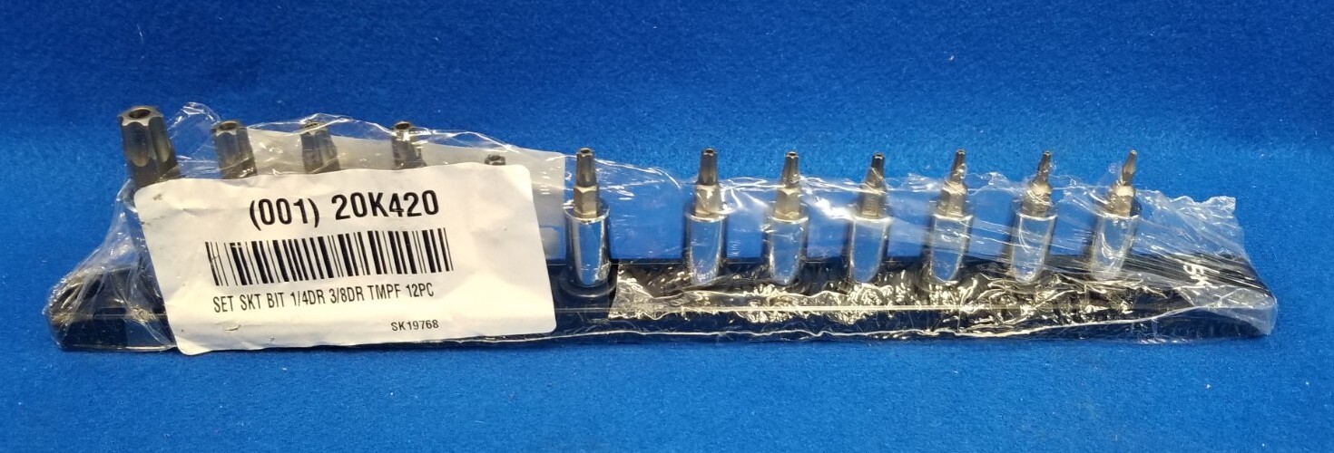 SK PROFESSIONAL TOOLS 19768 Torx Socket Bit Set, Dive Size 1/4″ & 3/8″ in