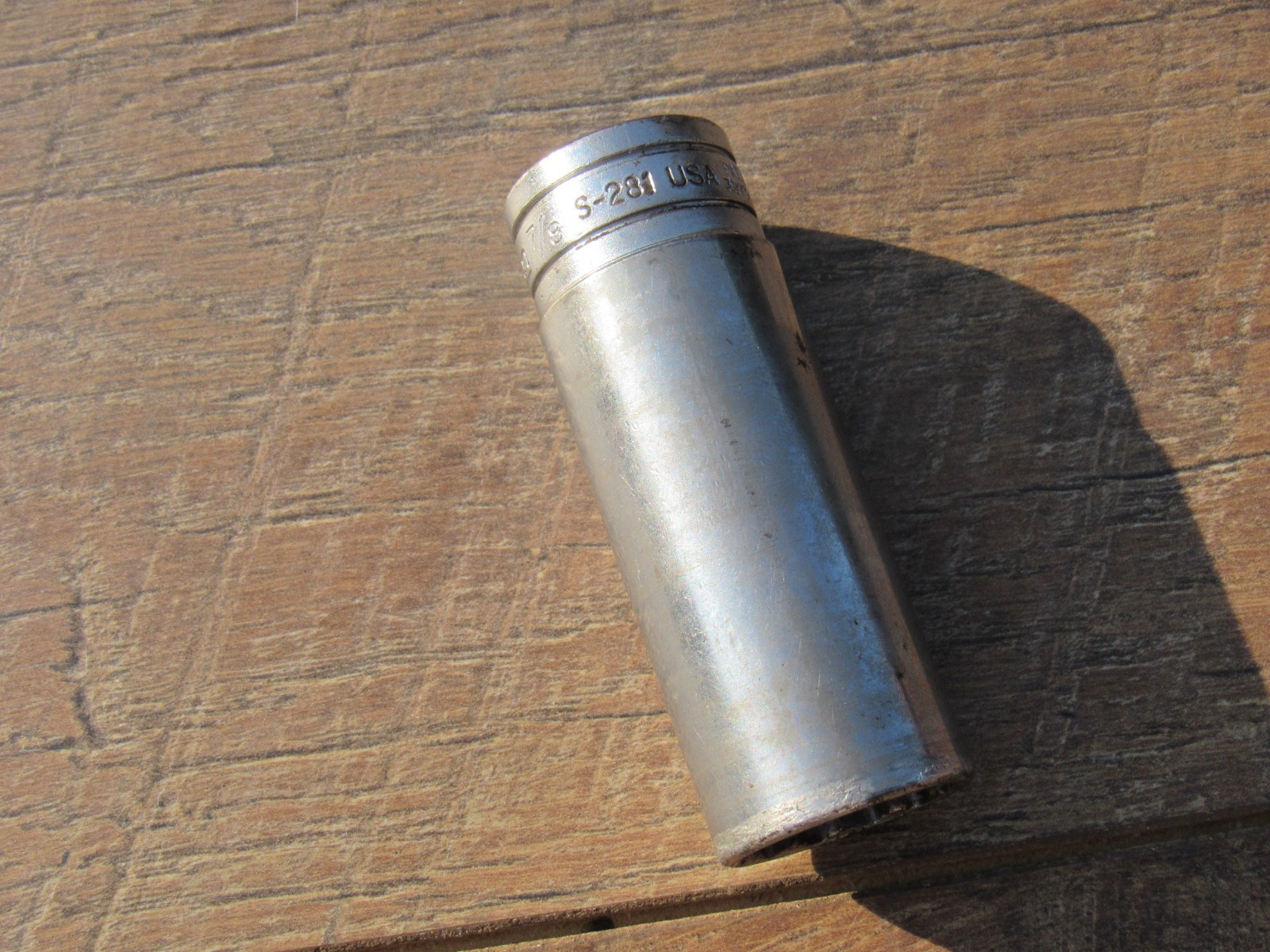 SNAP ON 7/8″ S281 1/2″ DRIVE SAE 12 POINT DEEP CHROME SOCKET UNDERLINE S 281 7/8