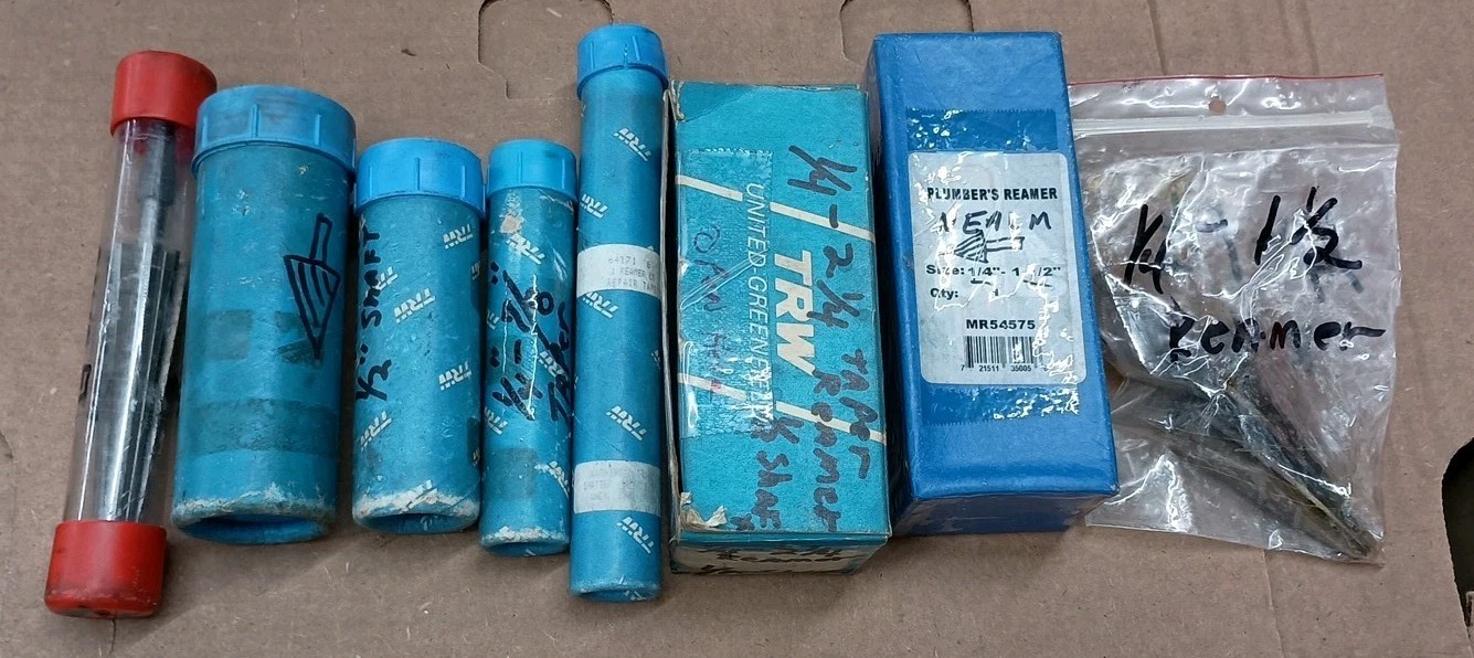 Taper Reamers Lot of 8 United- Greenfield & Others USA New & Used