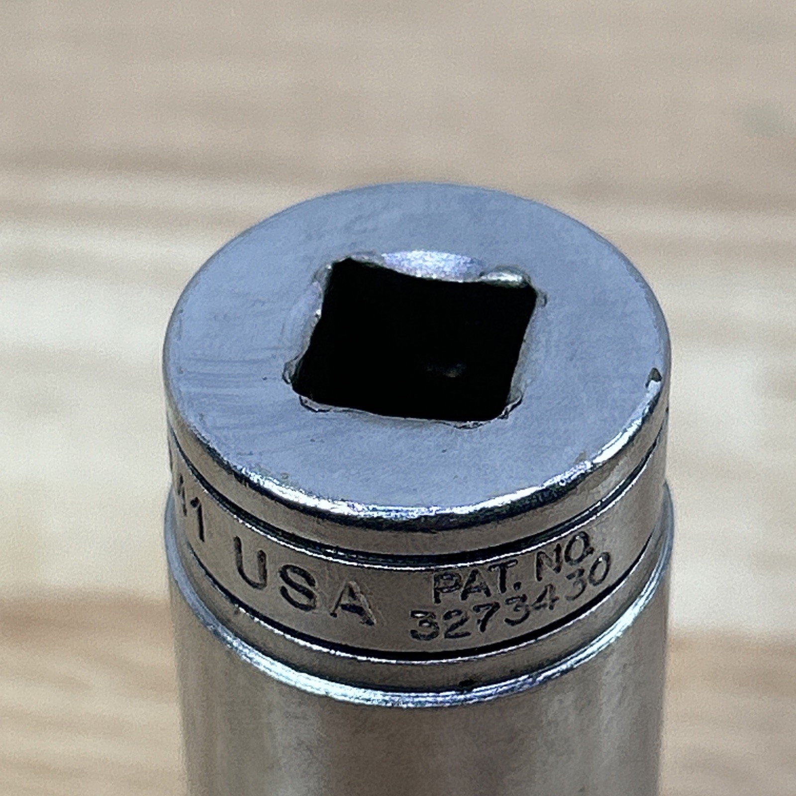 Snap-on Tools 3/8″ Drive 3/4″ 12 Point Deep Chrome Socket SF241 USA Vintage