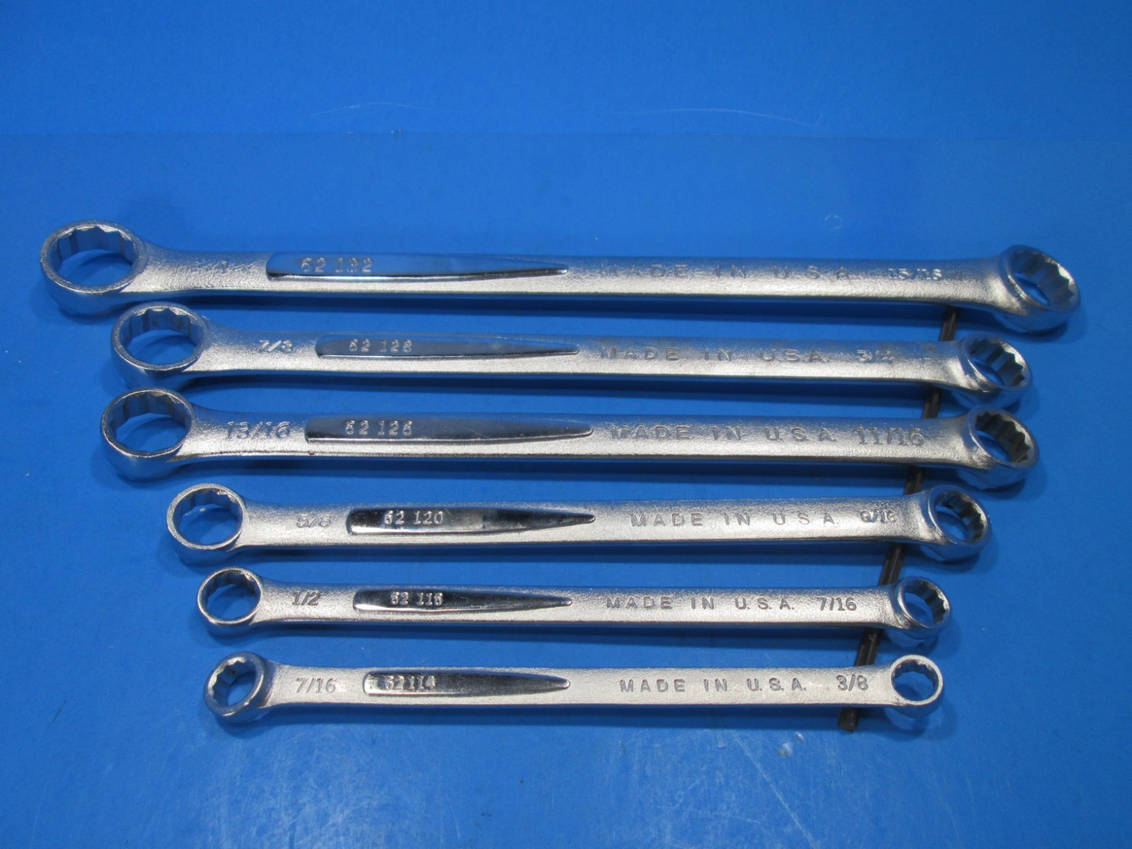 EASCO 6 Pc Double Box End Wrench Set – SAE 3/8″ to 1″ – 12Pt ~USA~ VERY NICE!!