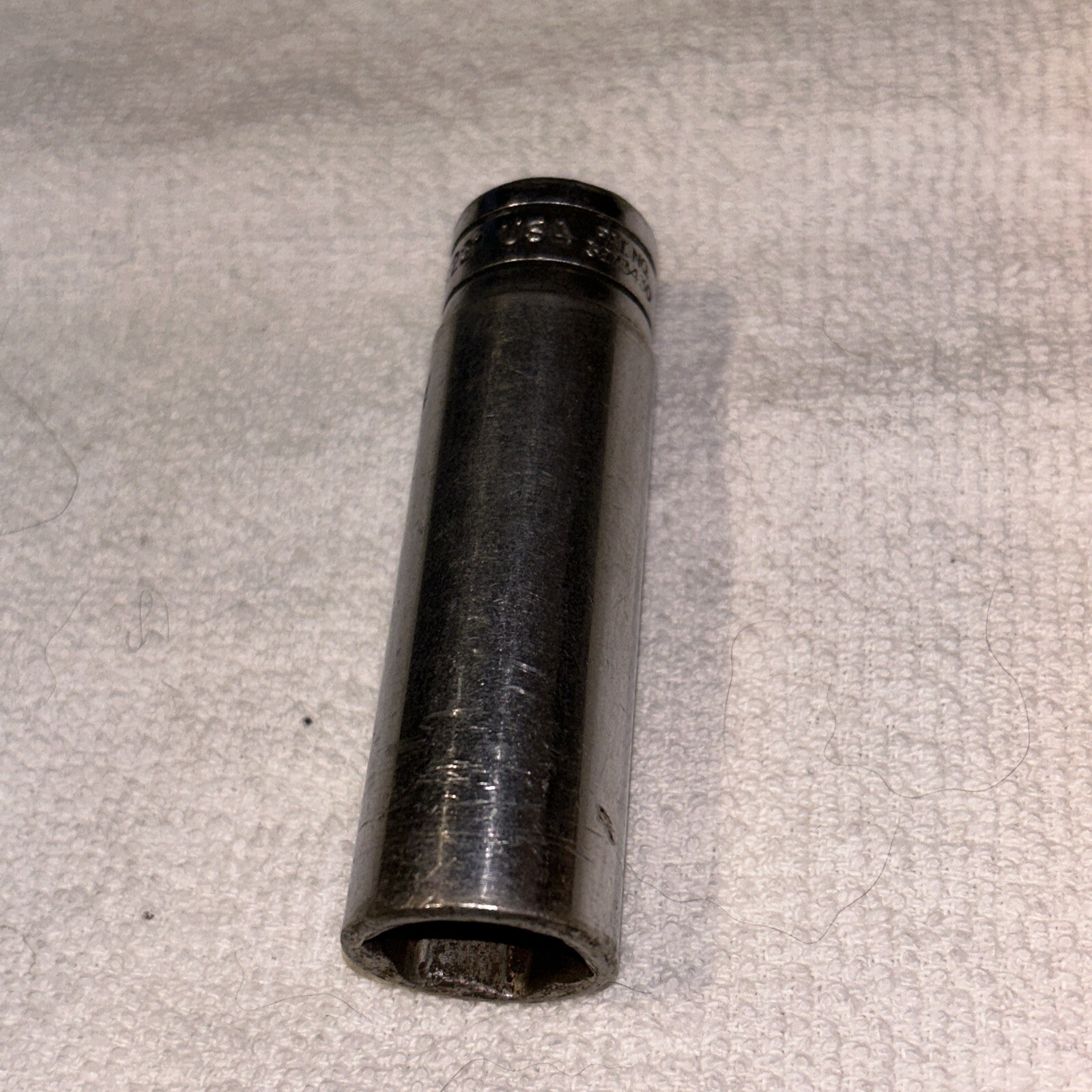 VINTAGE Snap-on Tools USA 1/2″ Drive 11/16″ SAE Deep 6 Point Chrome Socket TS221