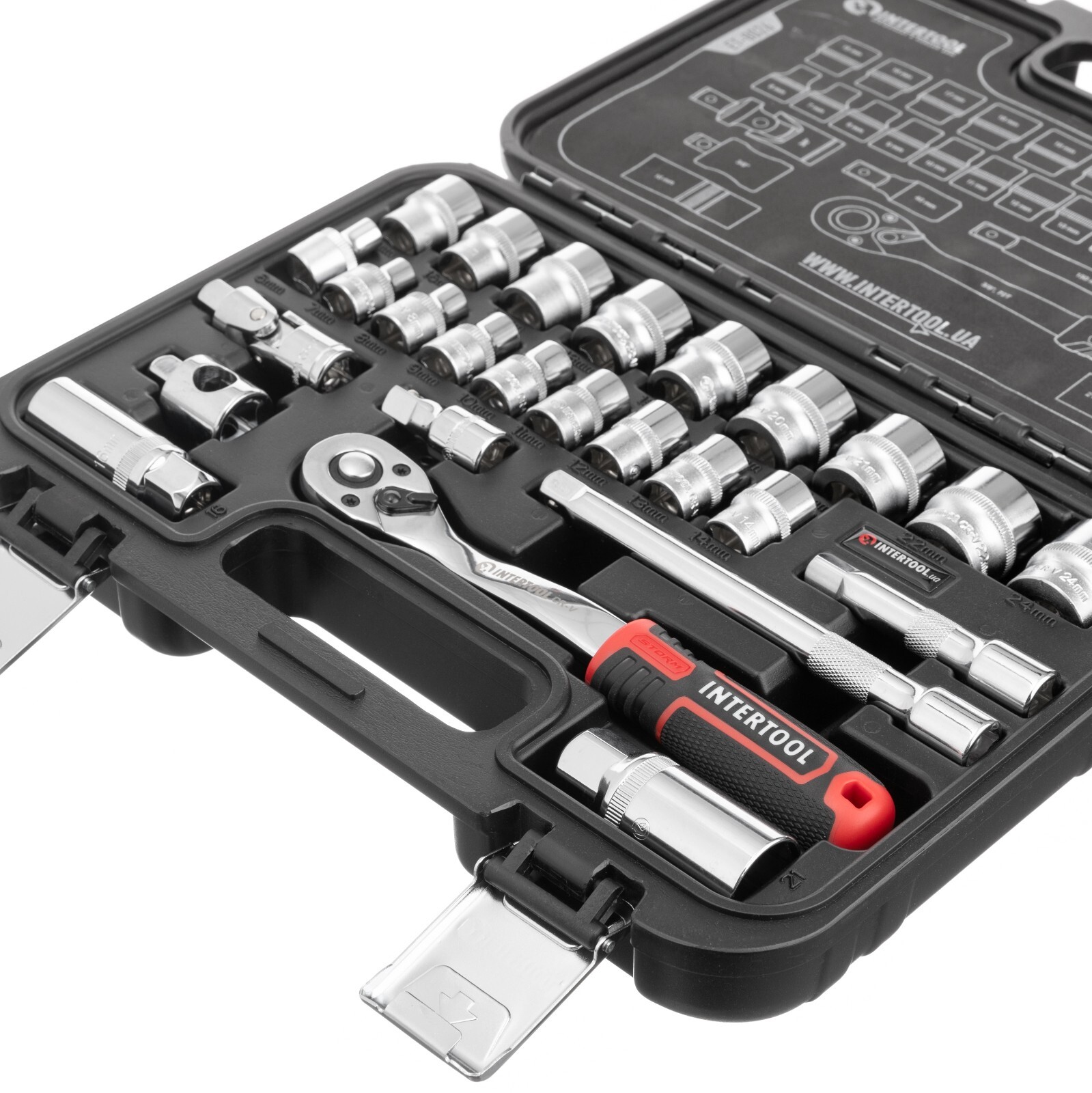 INTERTOOL 26pc 3/8-inch Ratchet Socket Wrench Set ET08-8026