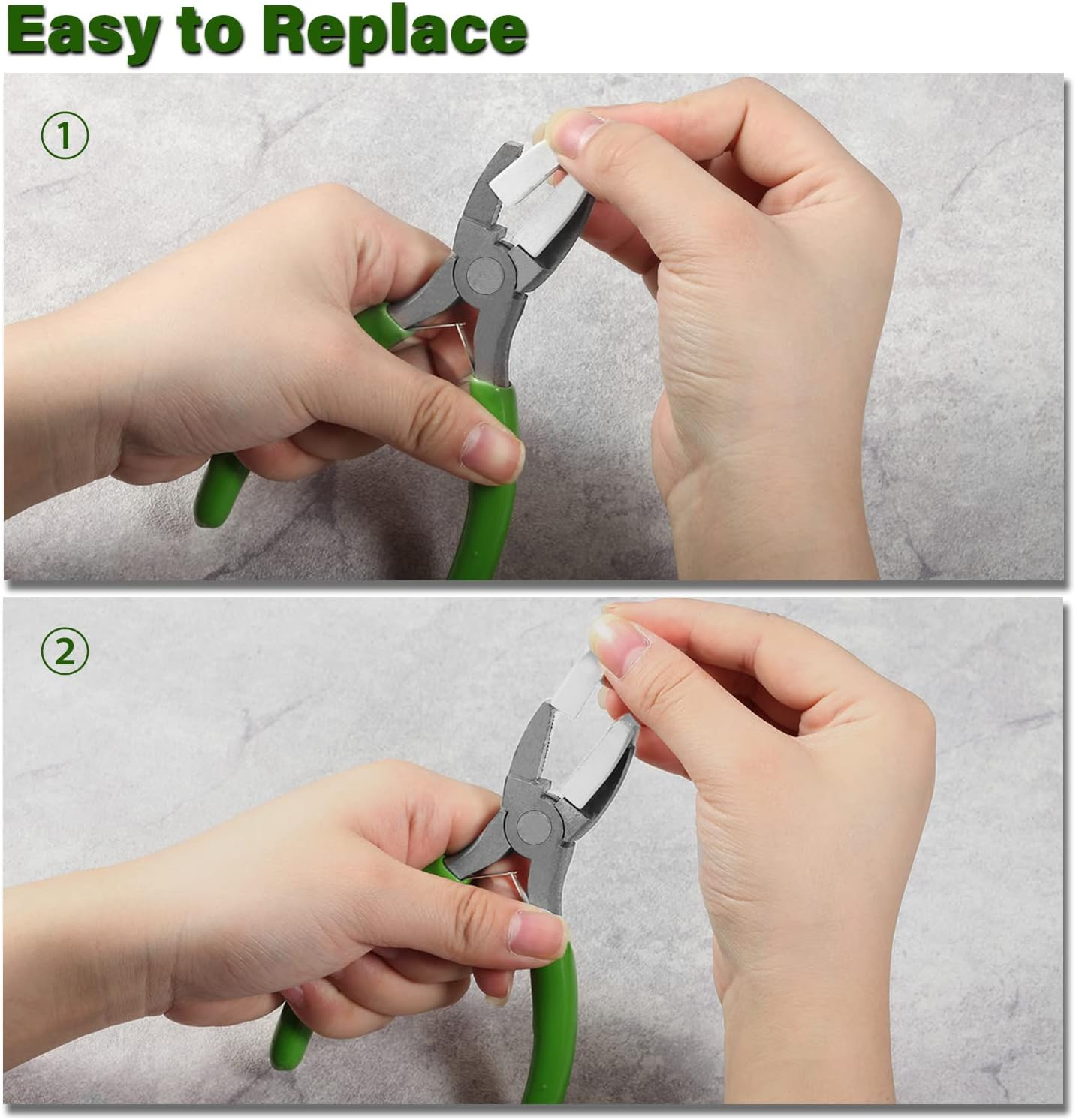 SPEEDWOX Double Nylon Jaw Pliers 5 Inches with 5″ flat nose plier, Green