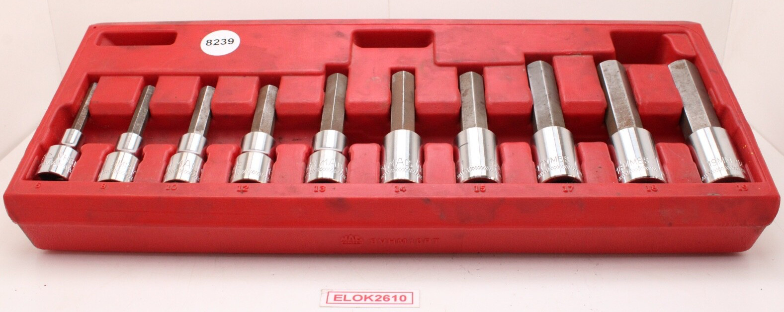 Mac Tools SVHM10P 1/2″ Drive 6mm-19mm 10 Piece Metric Chrome Hex Driver Set USA