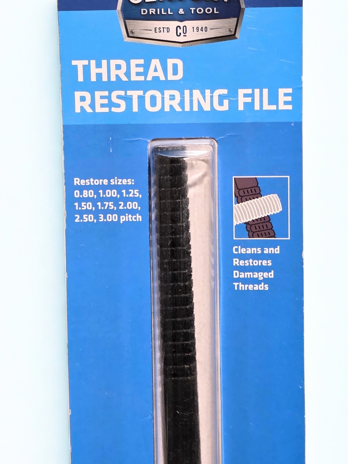 Thread Restoring File Metric 0.8–3.0 Pitch Bolt Repair Tool Century #92943 NEW
