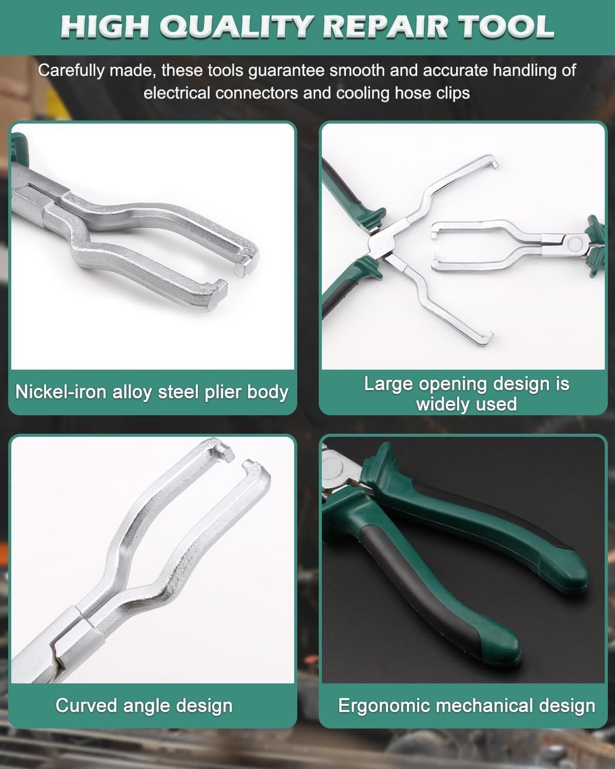 9Inch Electrical Disconnect Pliers Fuel Line Clip Spark Plug Removal Repair Tool