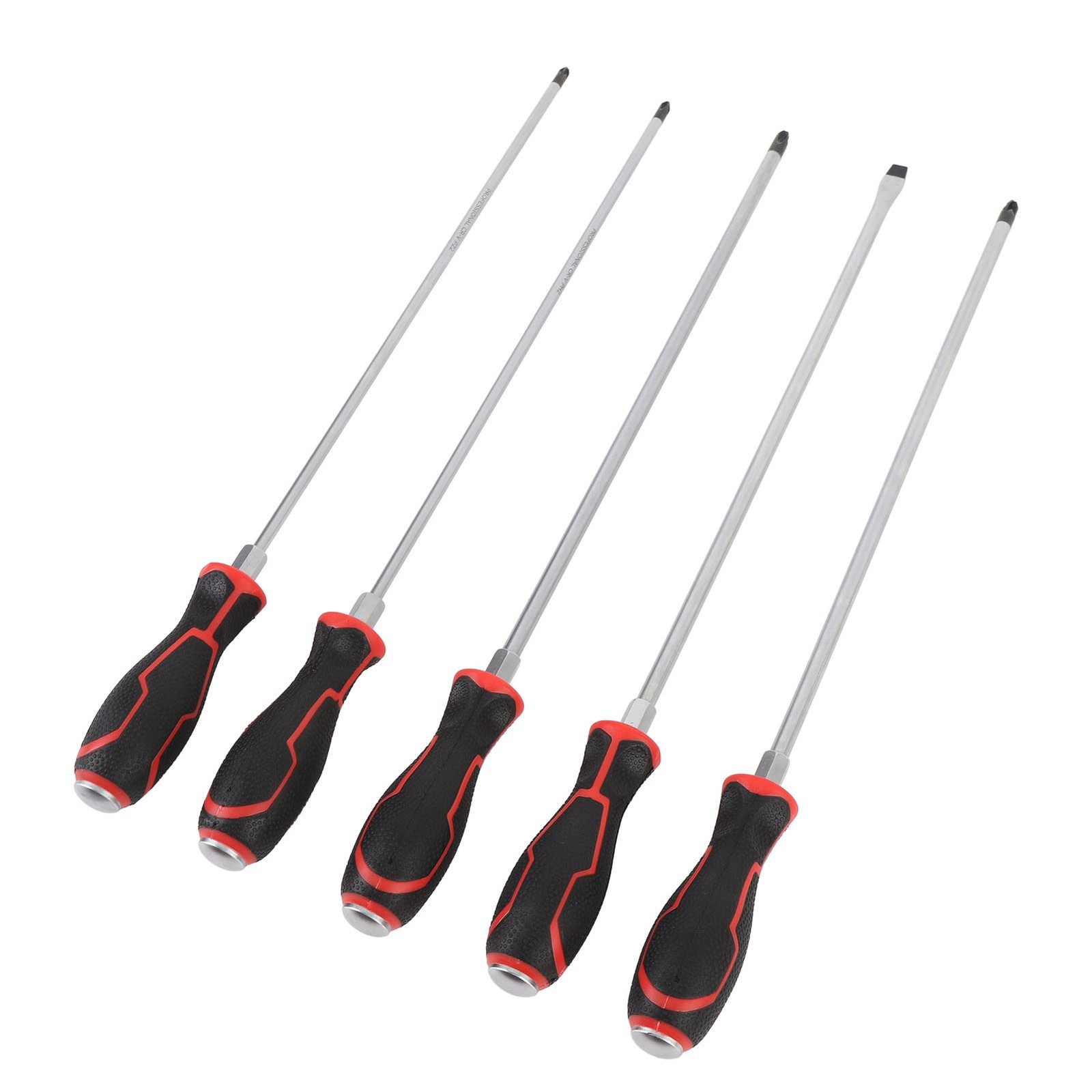 5Pcs 450mm Extra Long Screwdriver Tool Ergonomic For Auto Repair Premium
