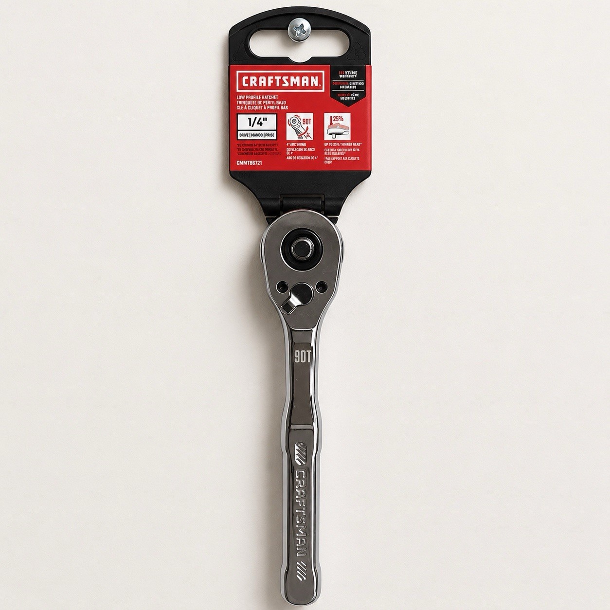 Craftsman NEW 1/4” Low Profile Ratchet Cmmt86721 FREE SHIPPING LIFETIME WARRANTY