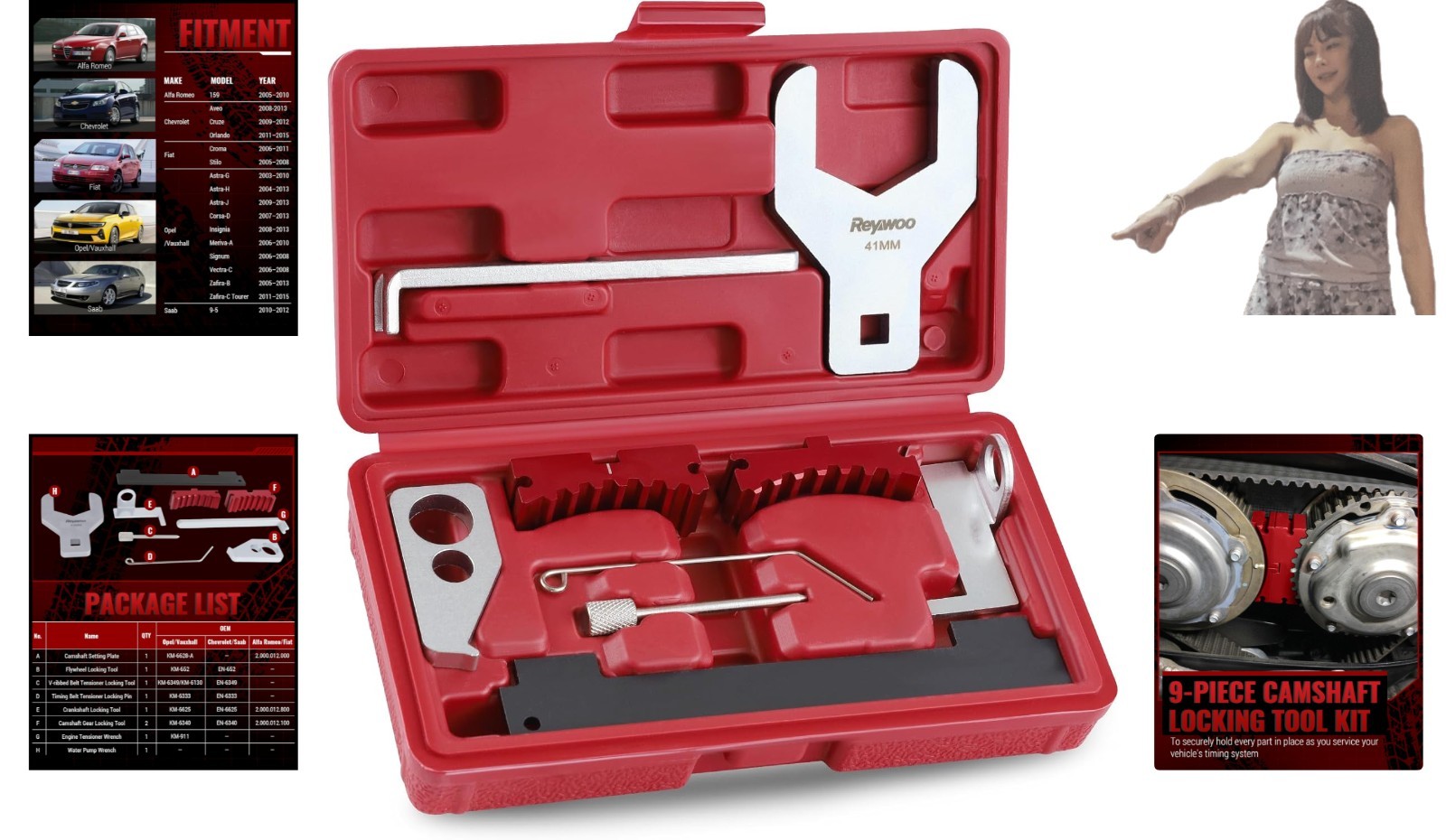 Complete Timing Tool Kit for Chevy Cruze & Fiat with 41mm Water Pump Wrench
