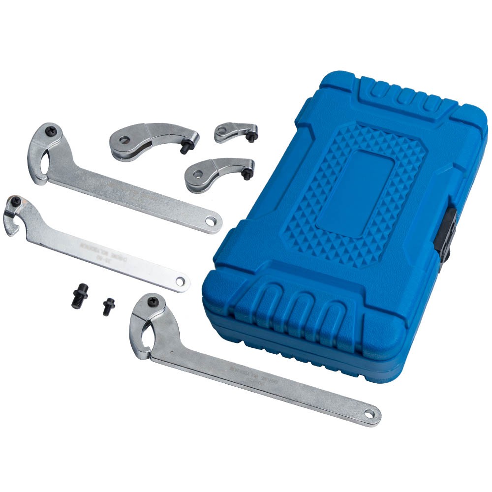 Adjustable Hook & Pin Spanner Wrench Tool Set Locking Nut Wrench 35-120mm New