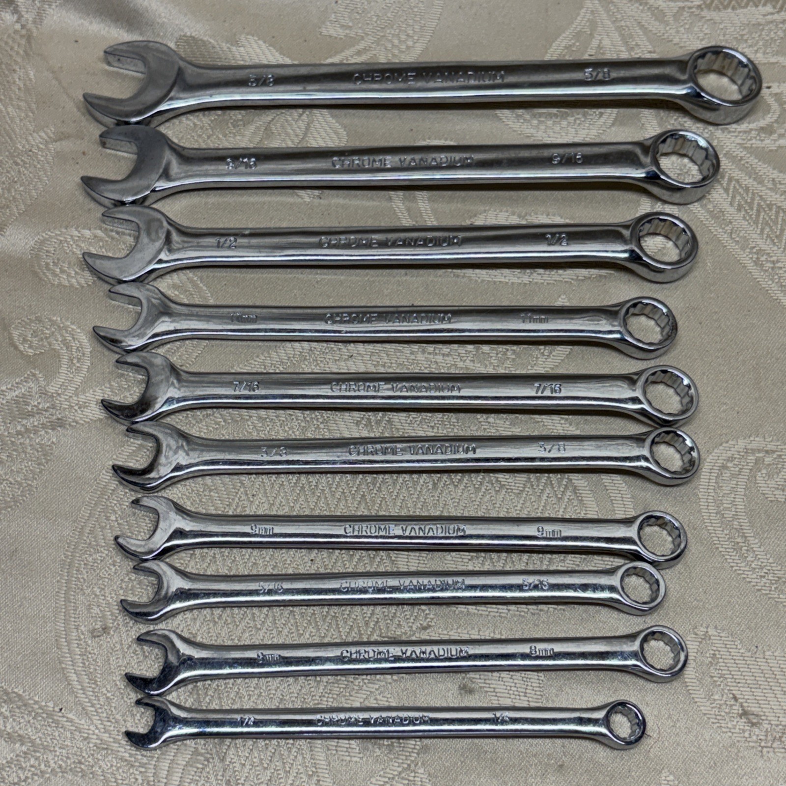 Set Of 10 Husky Chrome Vanadium Wrenches