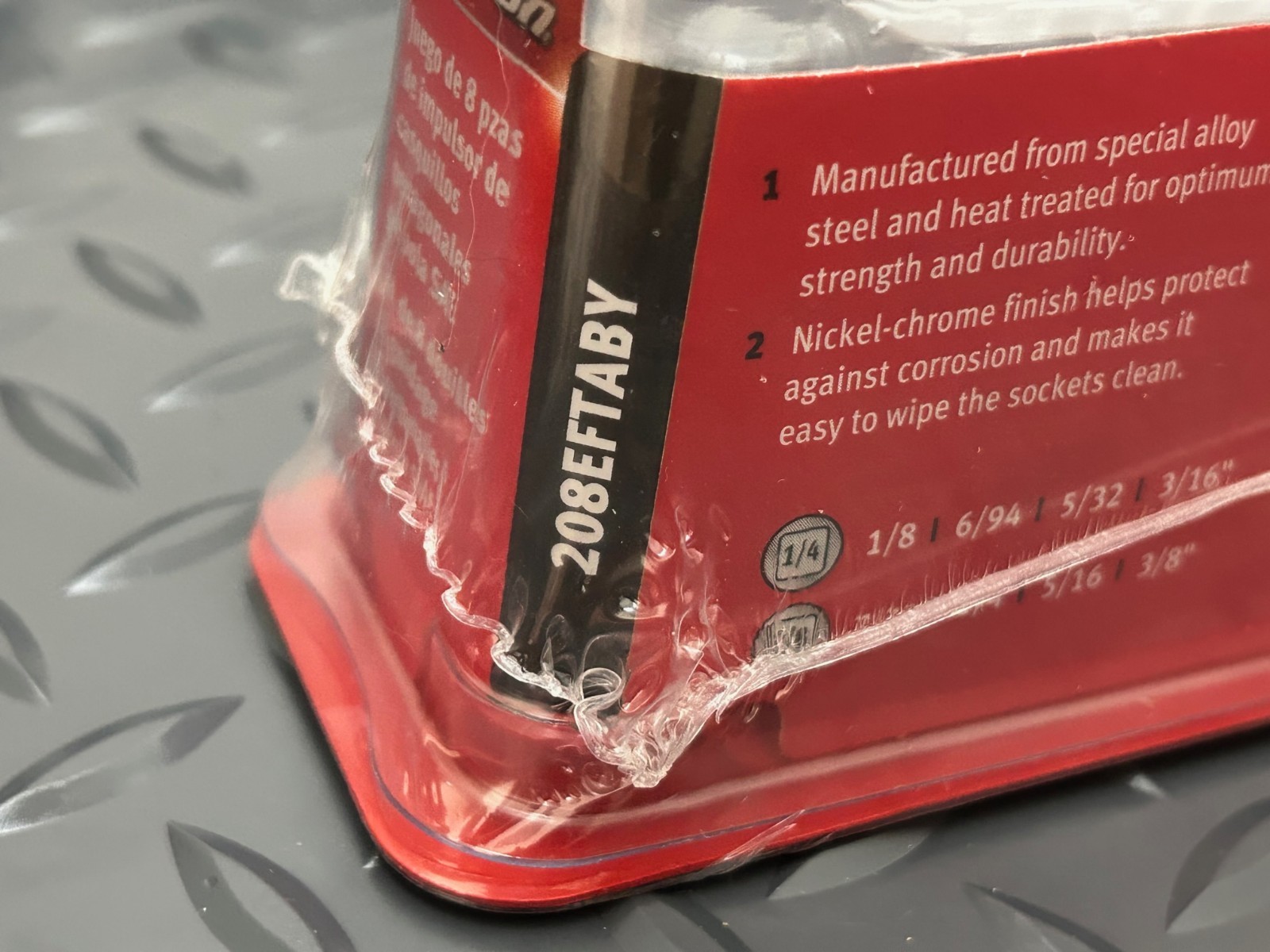 Snap-on 1/4″ 3/8″ drive 1/8″ – 3/8″ ball-end Hex Socket Driver Set 208EFTABY New