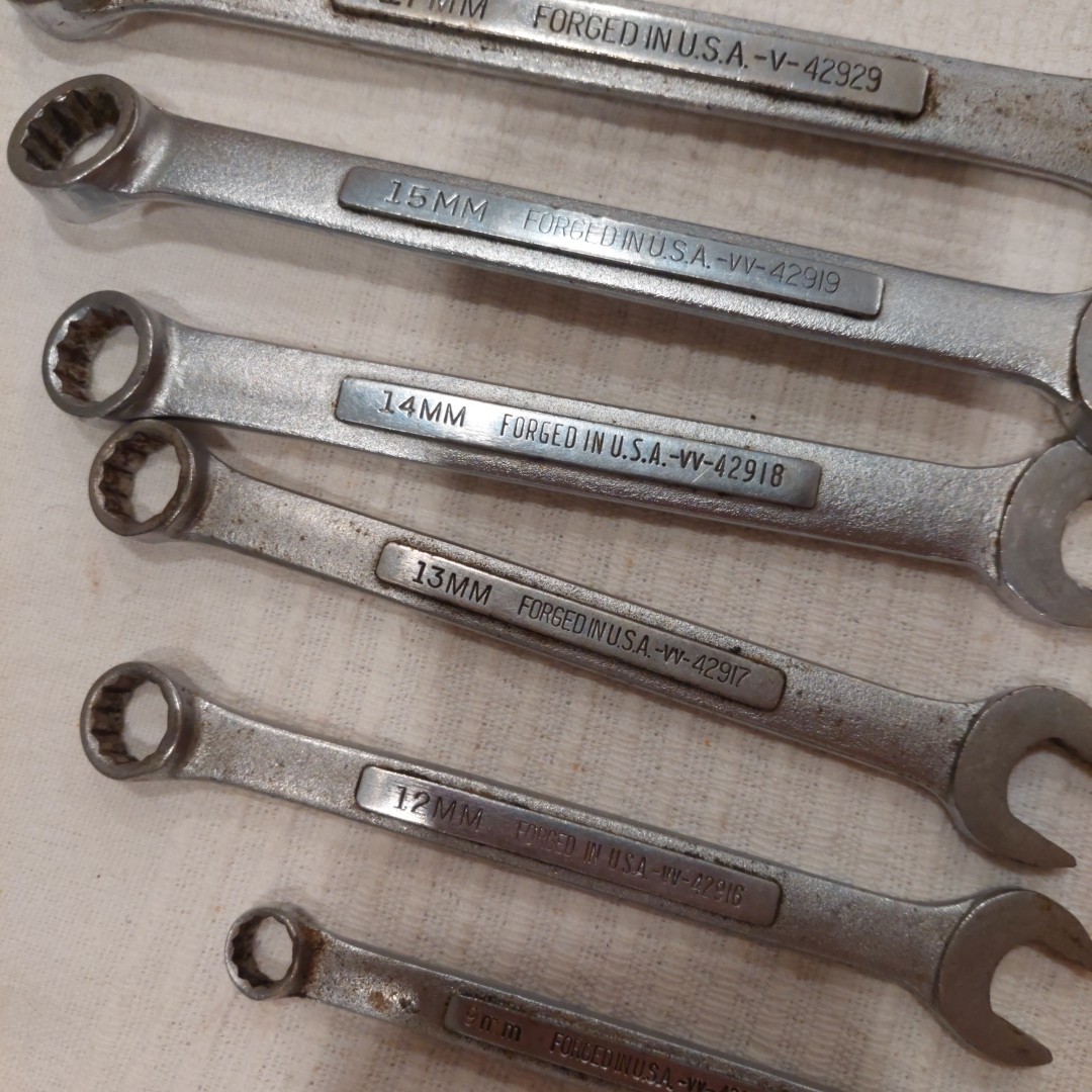 CRAFTSMAN Metric 12PT Combination Wrench Set (7-pieces) 9mm-19mm U.S.A.