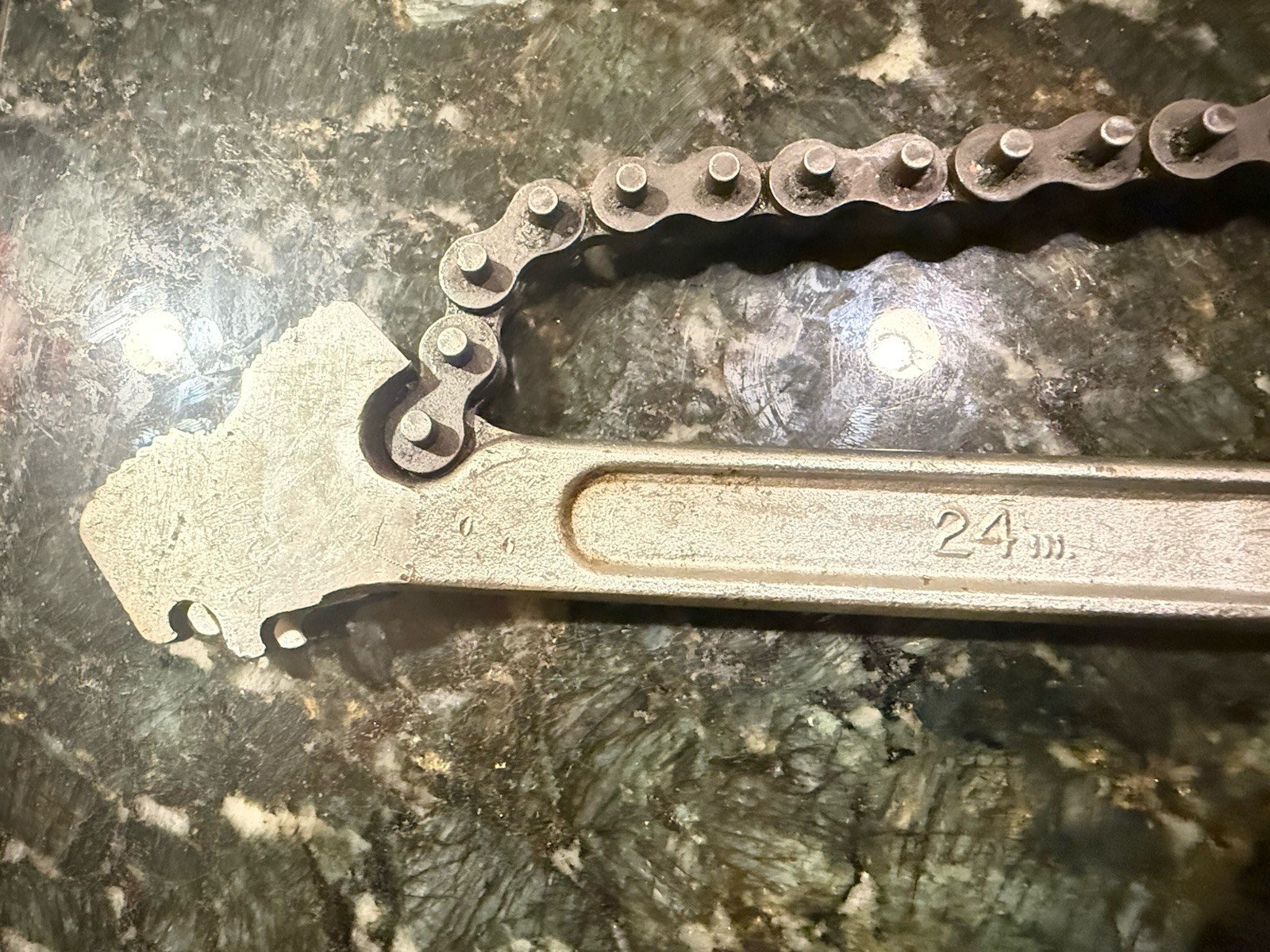 CW24 Diamond Tool & Horse Shoe Co Pipe Chain 24” Wrench USA! Great Working Cond.