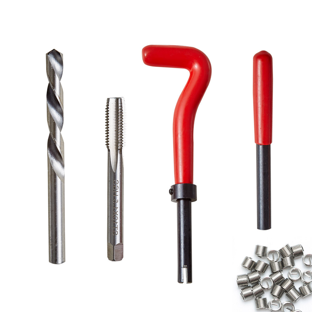 131Pcs Thread Repair Kit Drill Helicoil Repair Kit SAE Metric M5 M6 M8 M10M12