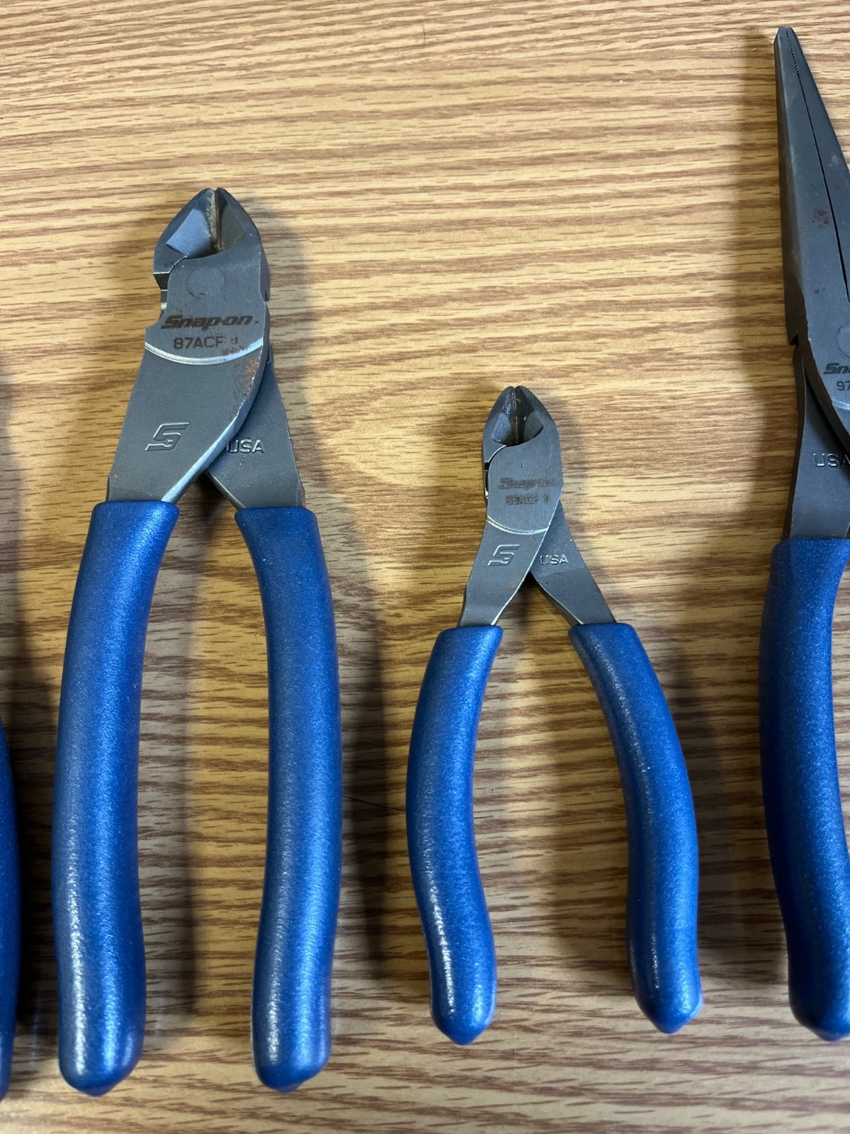 SNAP ON POWER BLUE SIX PIECE PLIER SET — LOC#115