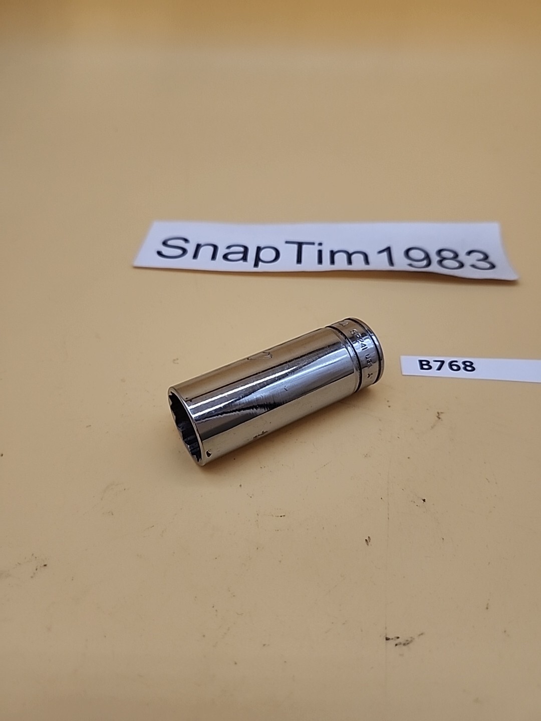 Snap-On Tools Vintage SF-241 3/8″ Drive 12-Point SAE 3/4″ Deep Socket USA