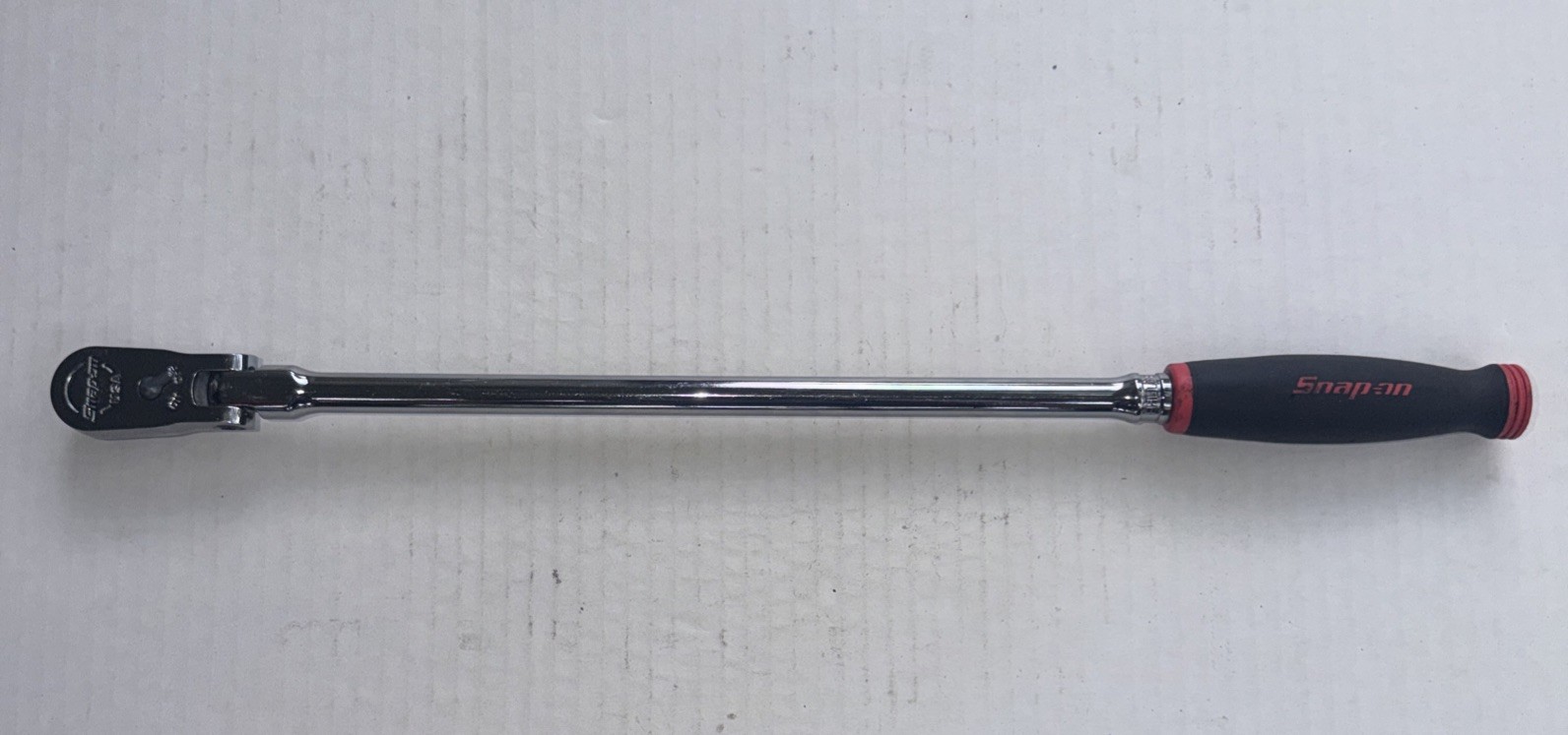 Snap-On FHLLF80 Extra Long Handle 3/8″ Drive Flex Head Ratchet Red Soft Grip