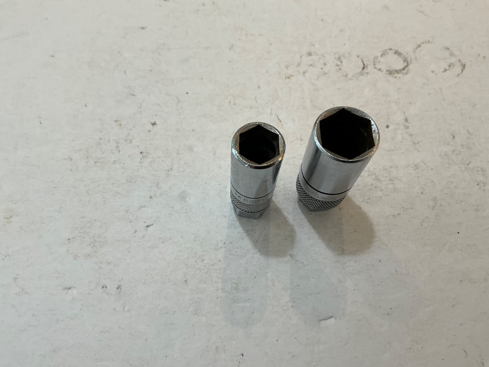 S-K 2 pc 1/2” drive knurled 5/8” & 13/16” spark plug socket set made in USA