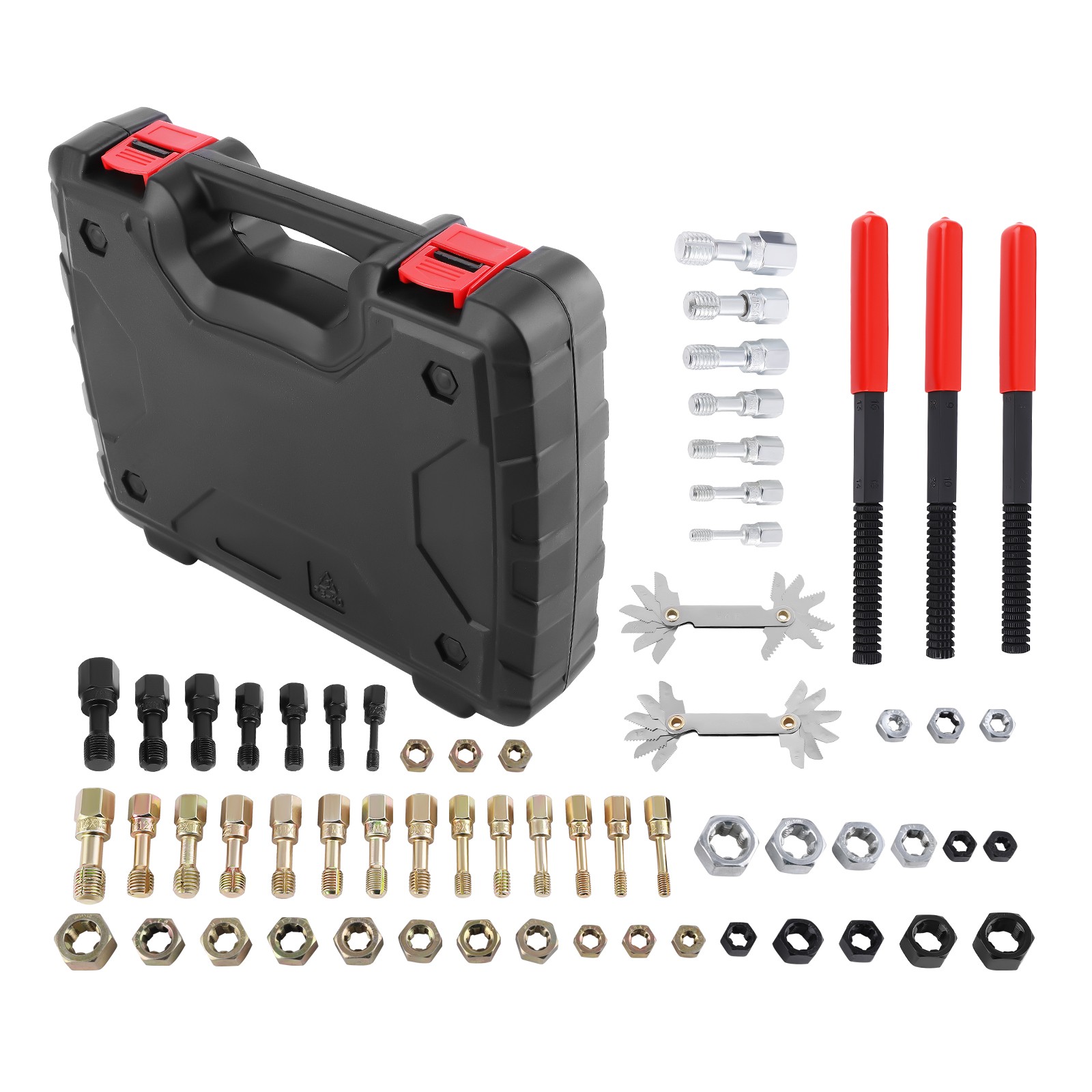 Carbon Steel Thread Repair Kit 61pc Heat-Treated with SAE/Metric Thread Files