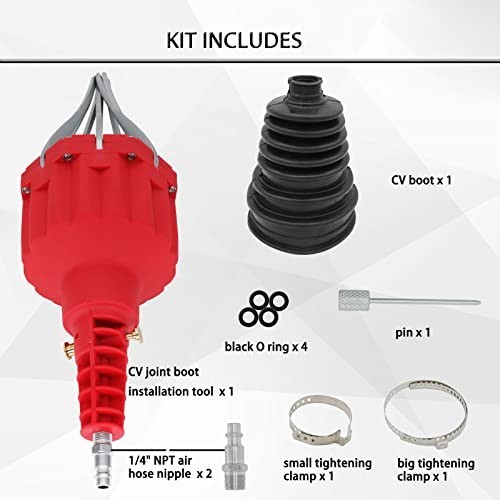 Universal Pneumatic CV Joint Boot Installation Tool Kit – CV Boot Expander & Spr