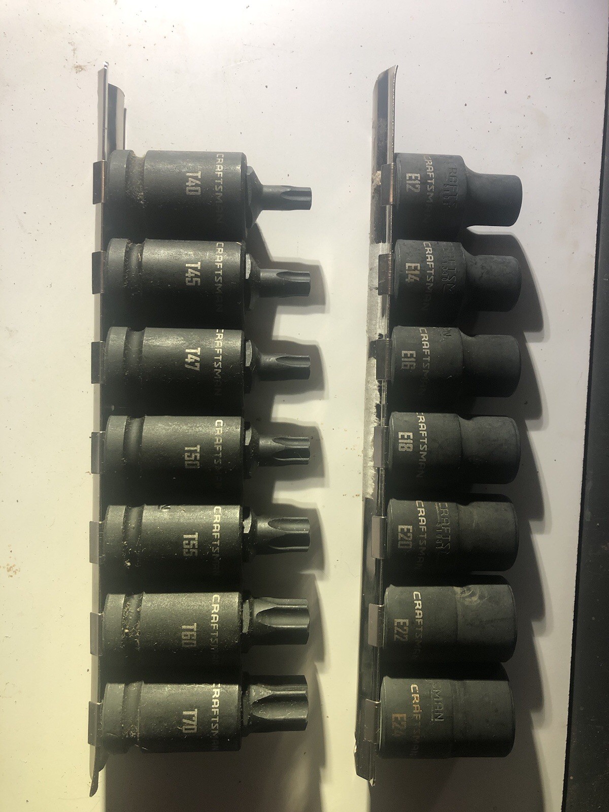 Craftsman 14 Piece Impact E-Torx Bit Socket Set 1/2″ Drive 7 T40-T70 E12-E24