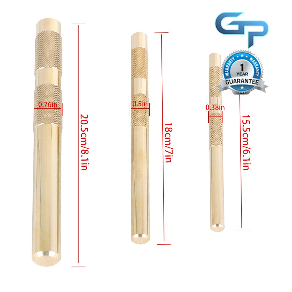 61360 3 Piece Brass Drift Punch Set Tools 3/8″ 1/2″ 3/4″