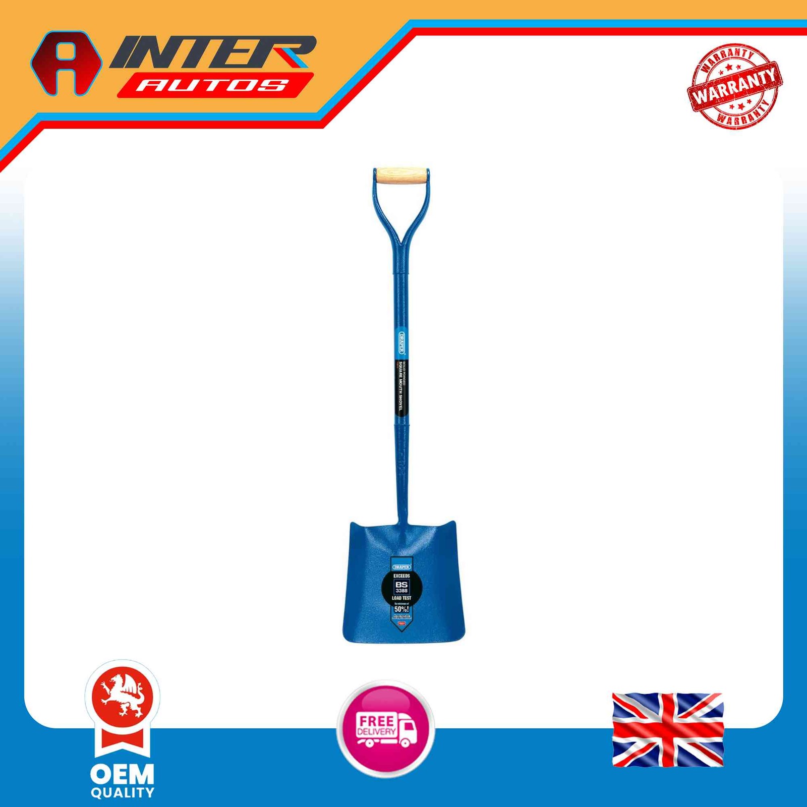 Draper All Steel Contractors Square Mouth No.2 Shovel 70373