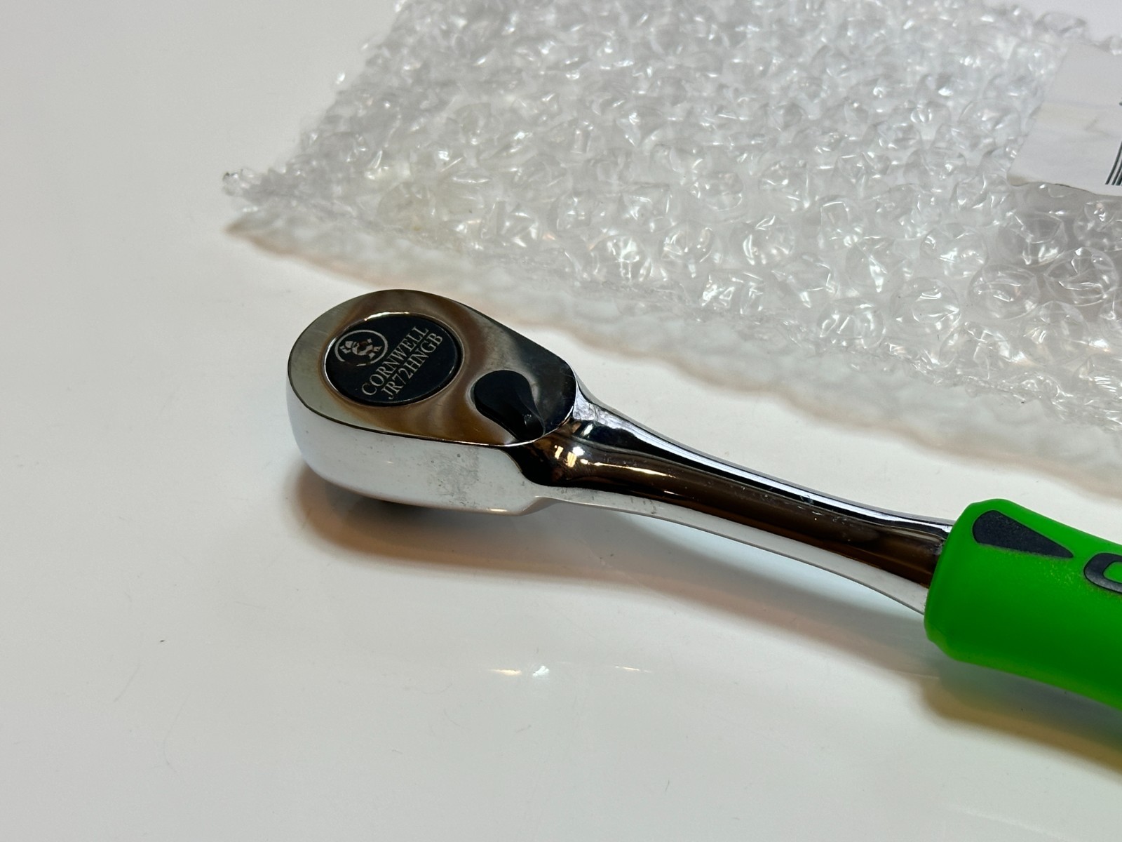 NEW Cornwell Tools USA JR72HNGB 3/8” Drive 72 Tooth NEON GREEN Soft Grip Ratchet
