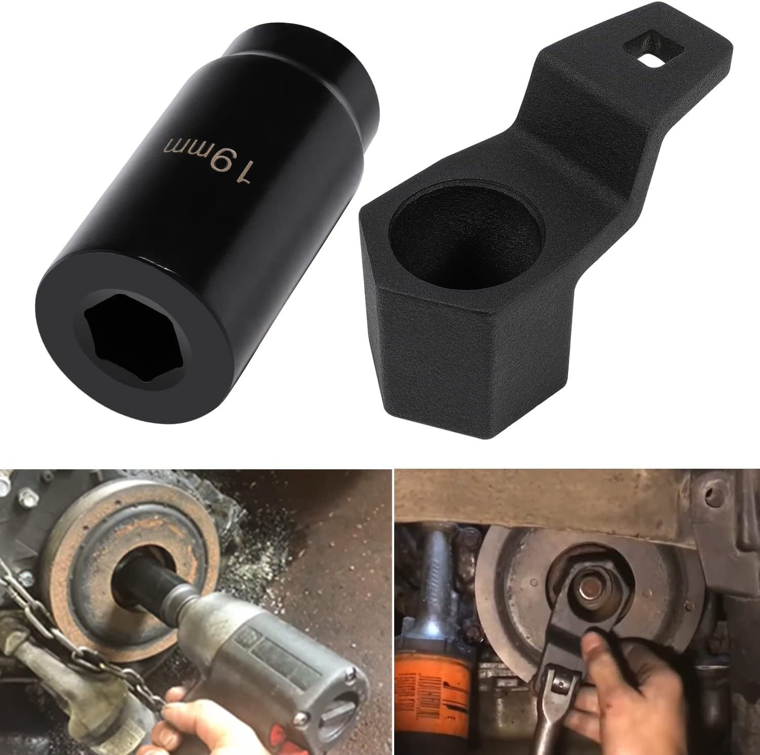 19mm Harmonic Balancer Socket & 50mm Crank Pulley Wrench Tool for Honda Acura