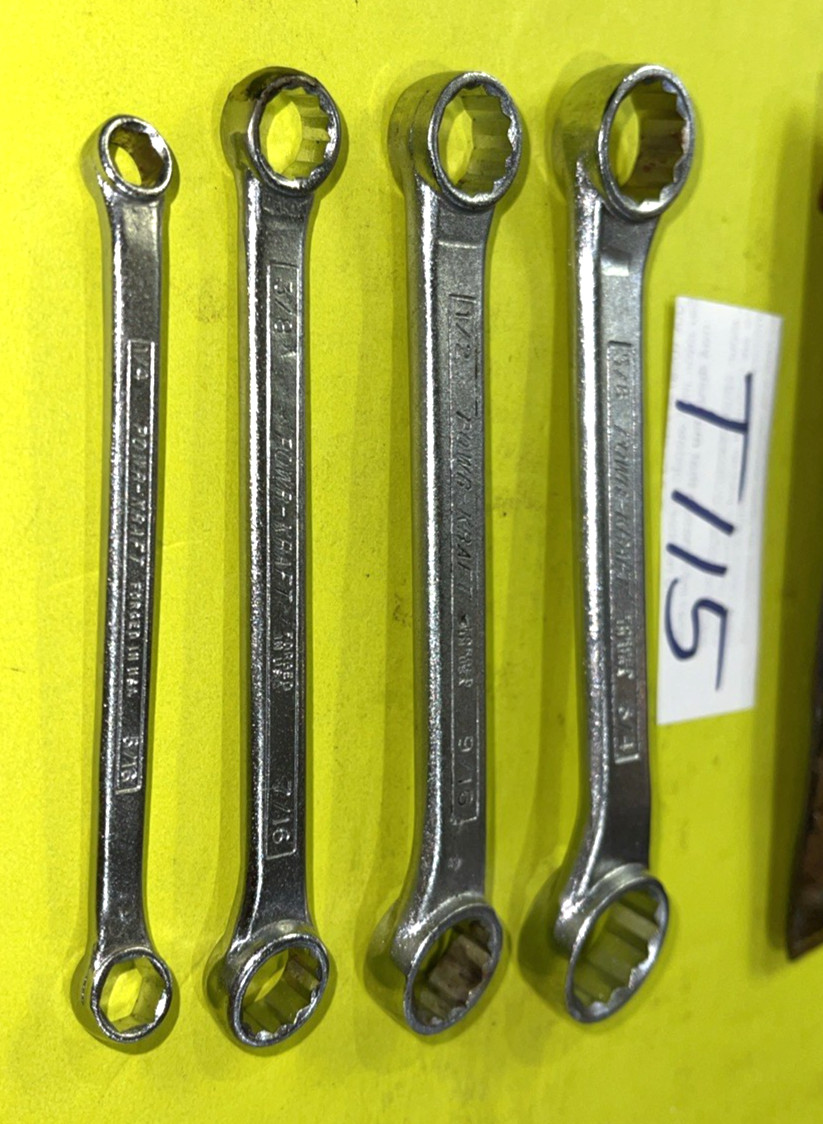 POWR-KRAFT TOOLS VINTAGE 4 PIECE SAE. SHORT BOX-END WRENCH SET 1/4 – 3/4