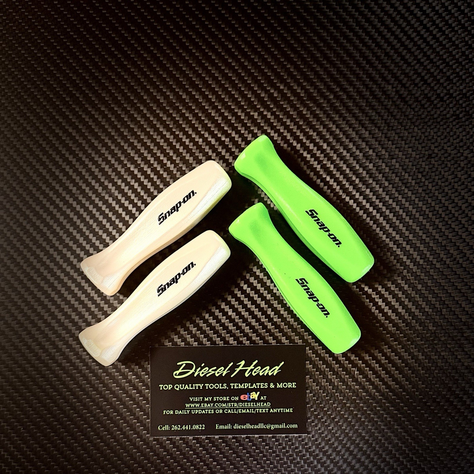 Snap-on Tools Discontinued 3/8″ Dr VIP Listing (2) Pearl White & (2)Neon Green